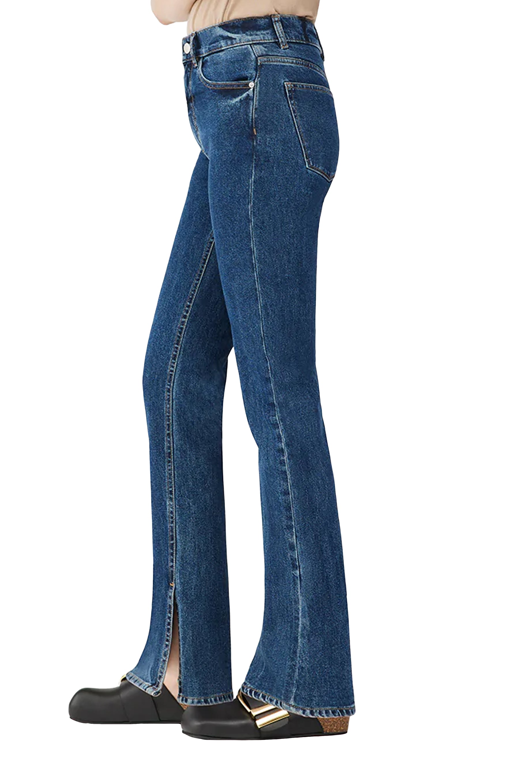 Patti High Rise Straight With Slit