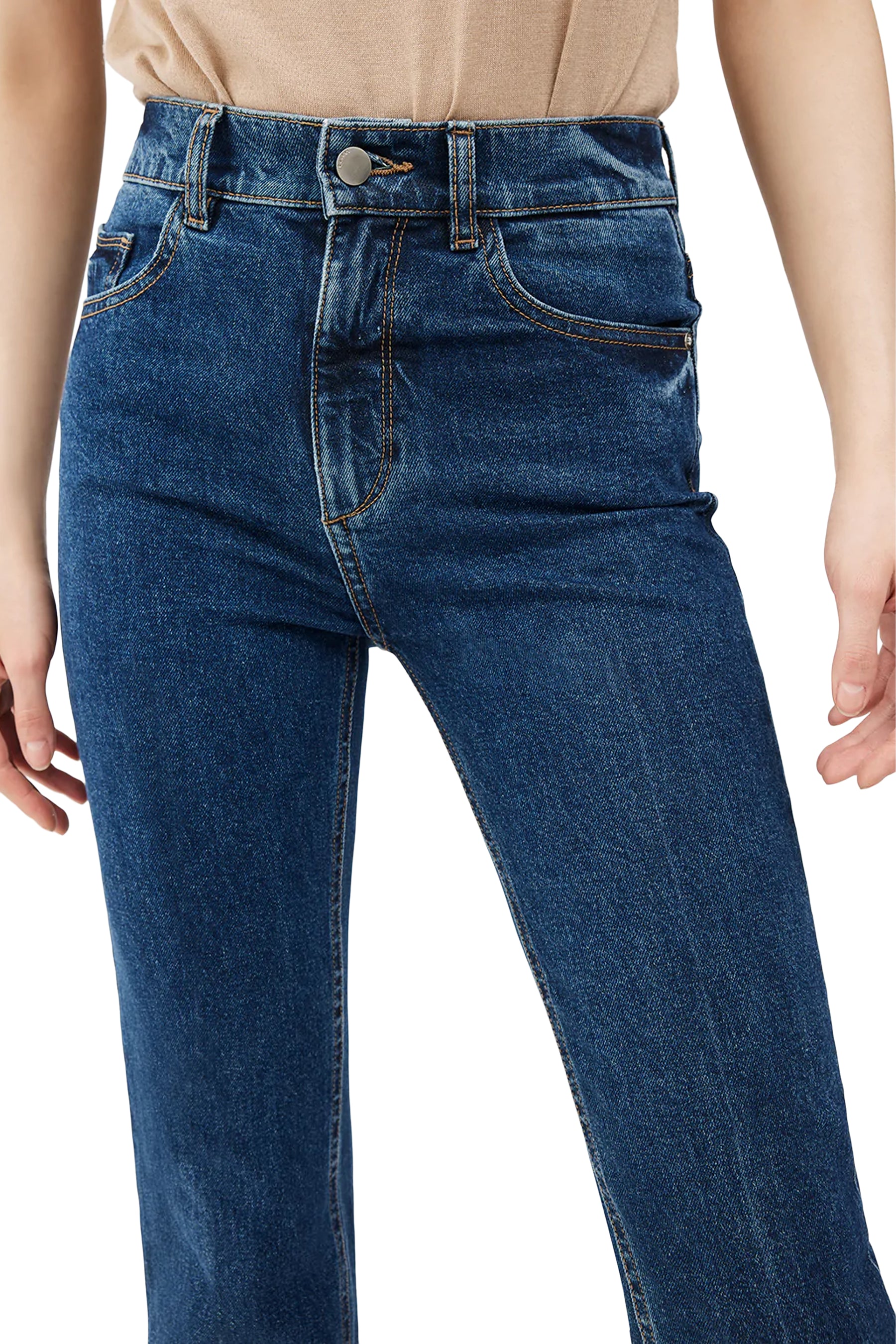 Patti High Rise Straight With Slit
