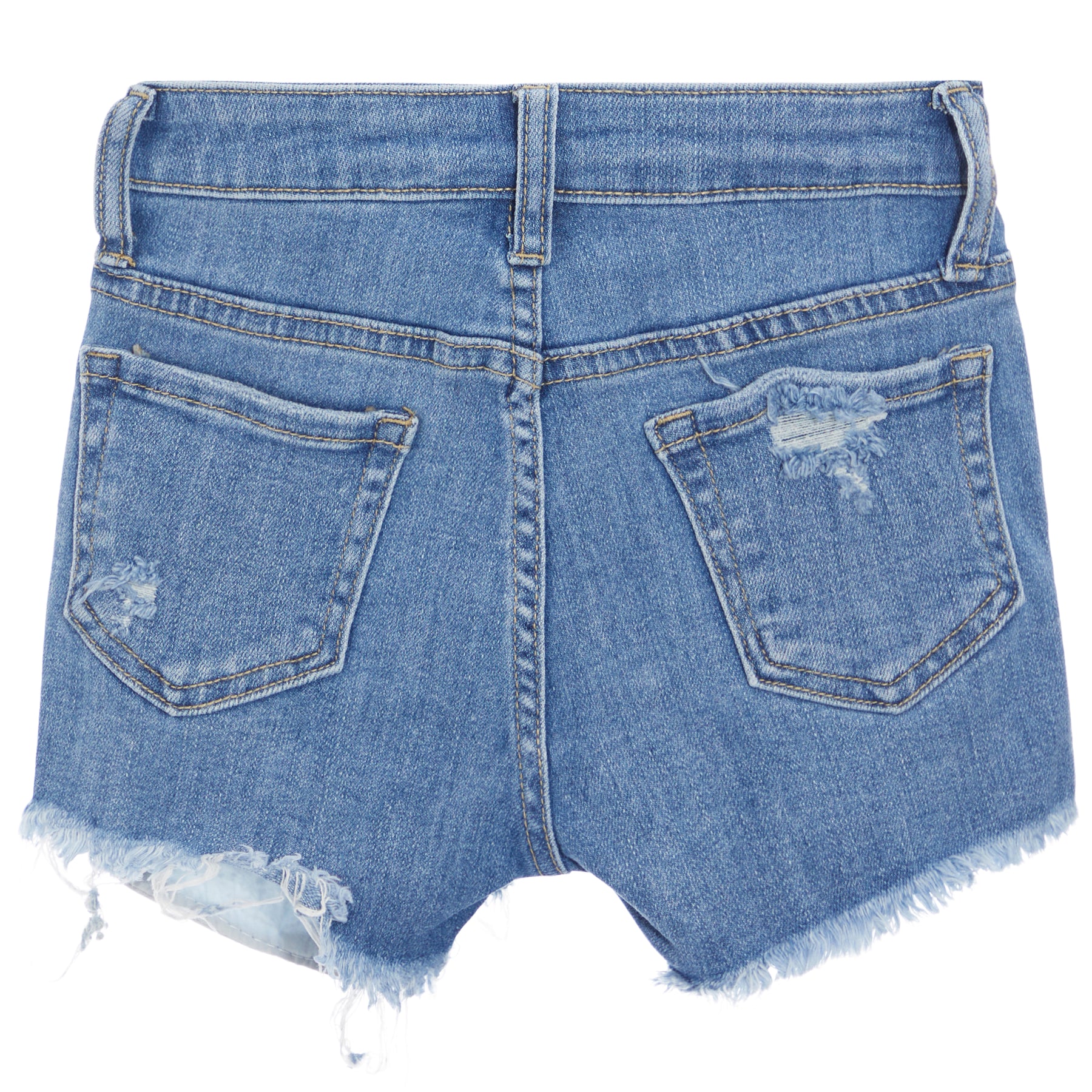 Exposed Pocket Denim Short