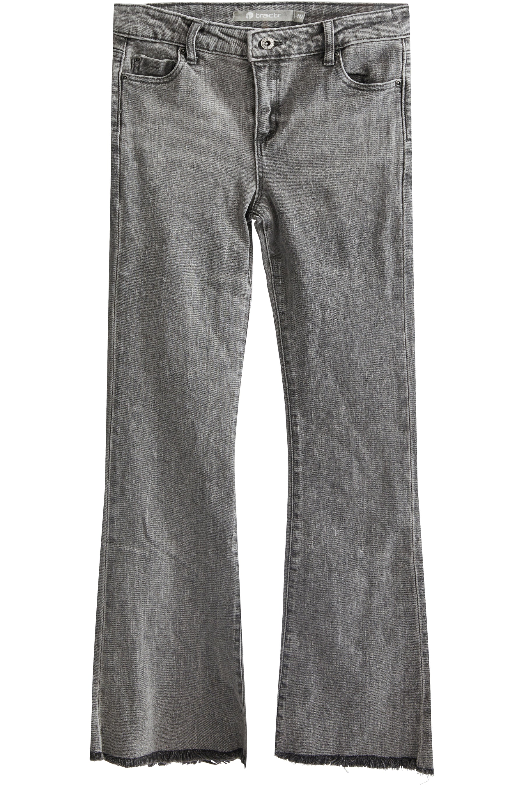 Low Rise Fray Hem Flare
