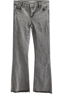 Low Rise Fray Hem Flare