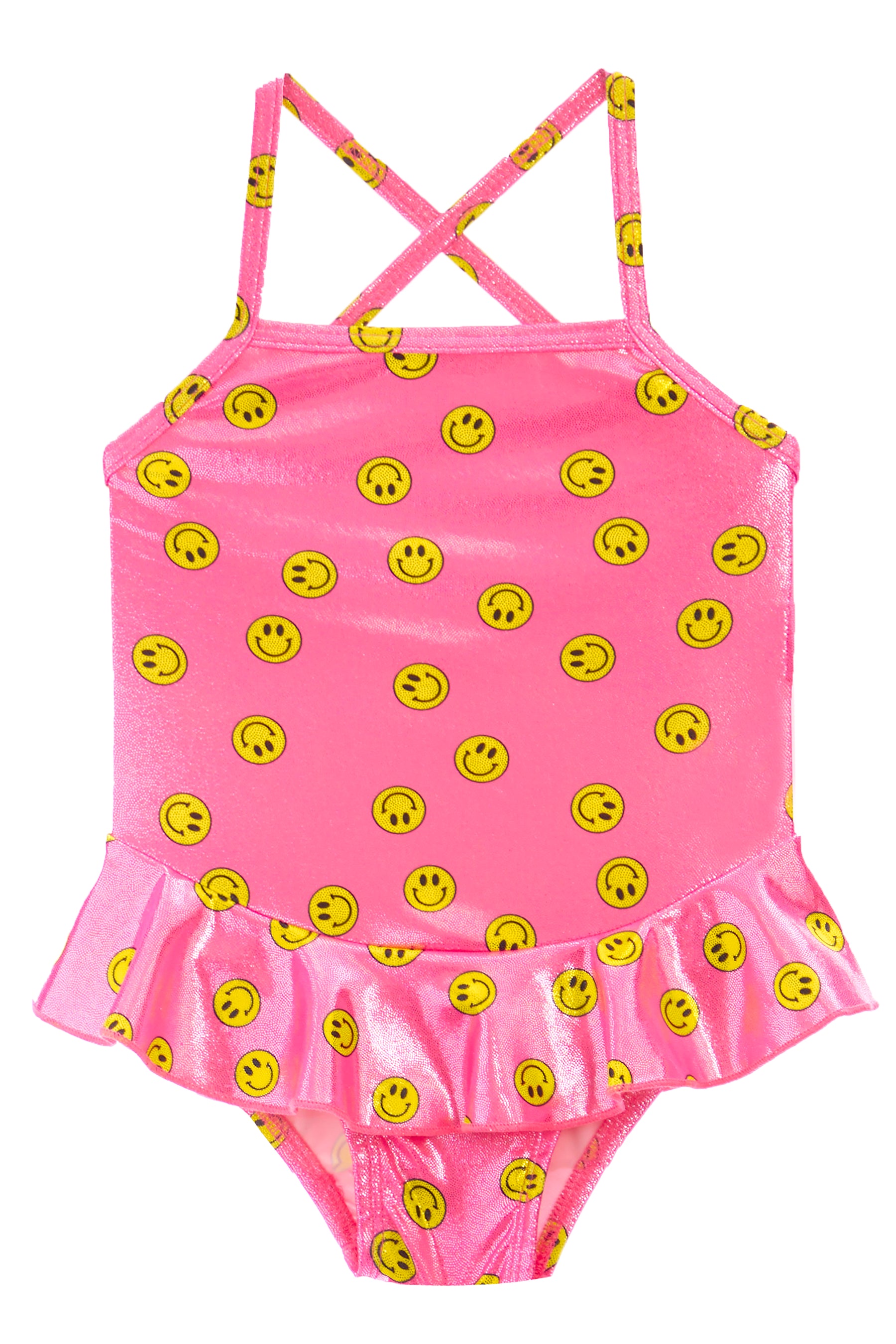 Ruffle Tank Sparkle Smiley Swimsuit