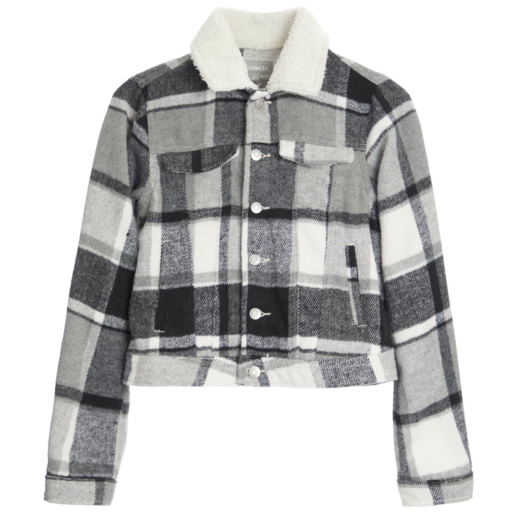 Sherpa Collar Plaid Jacket