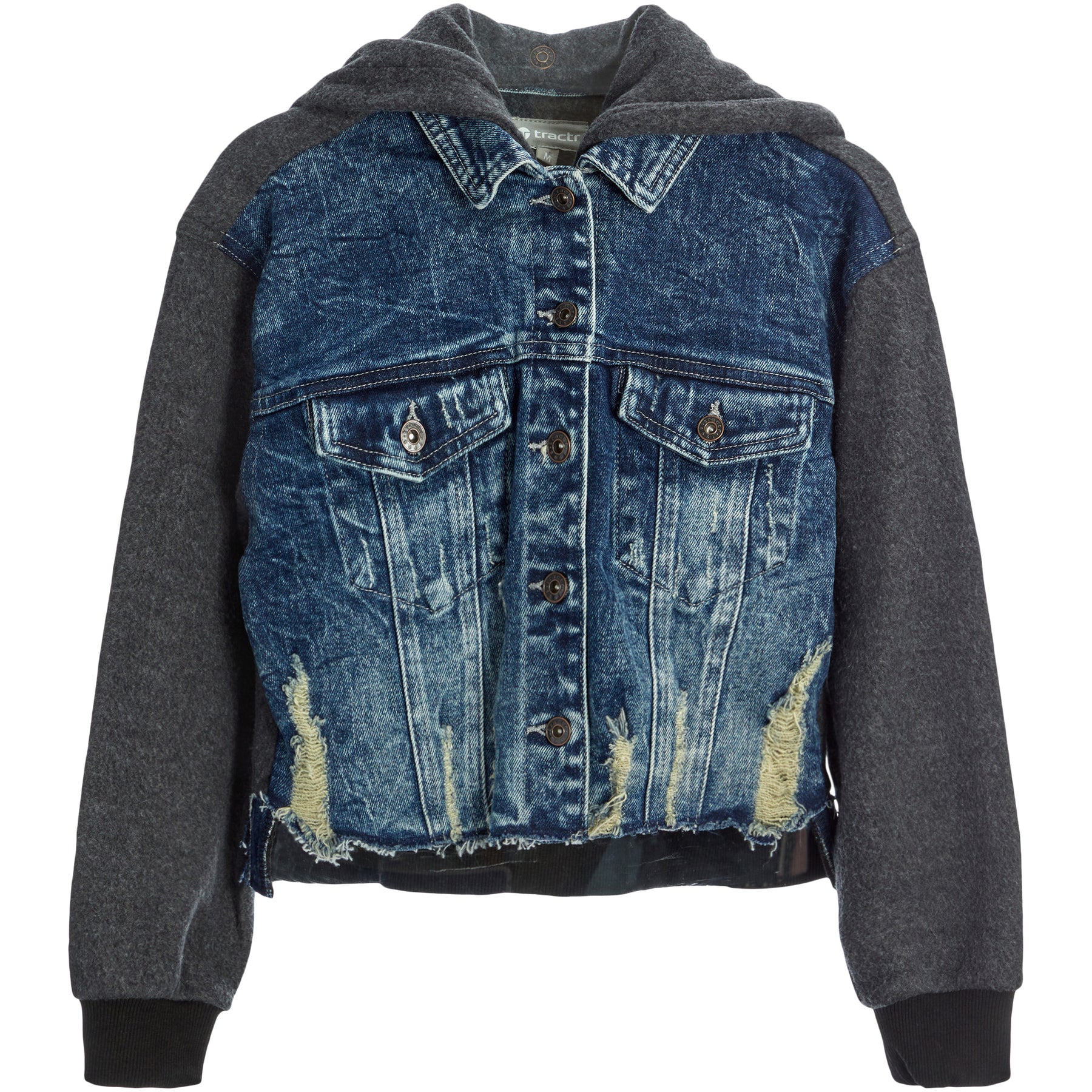 Crop Combo Hoodie Jacket