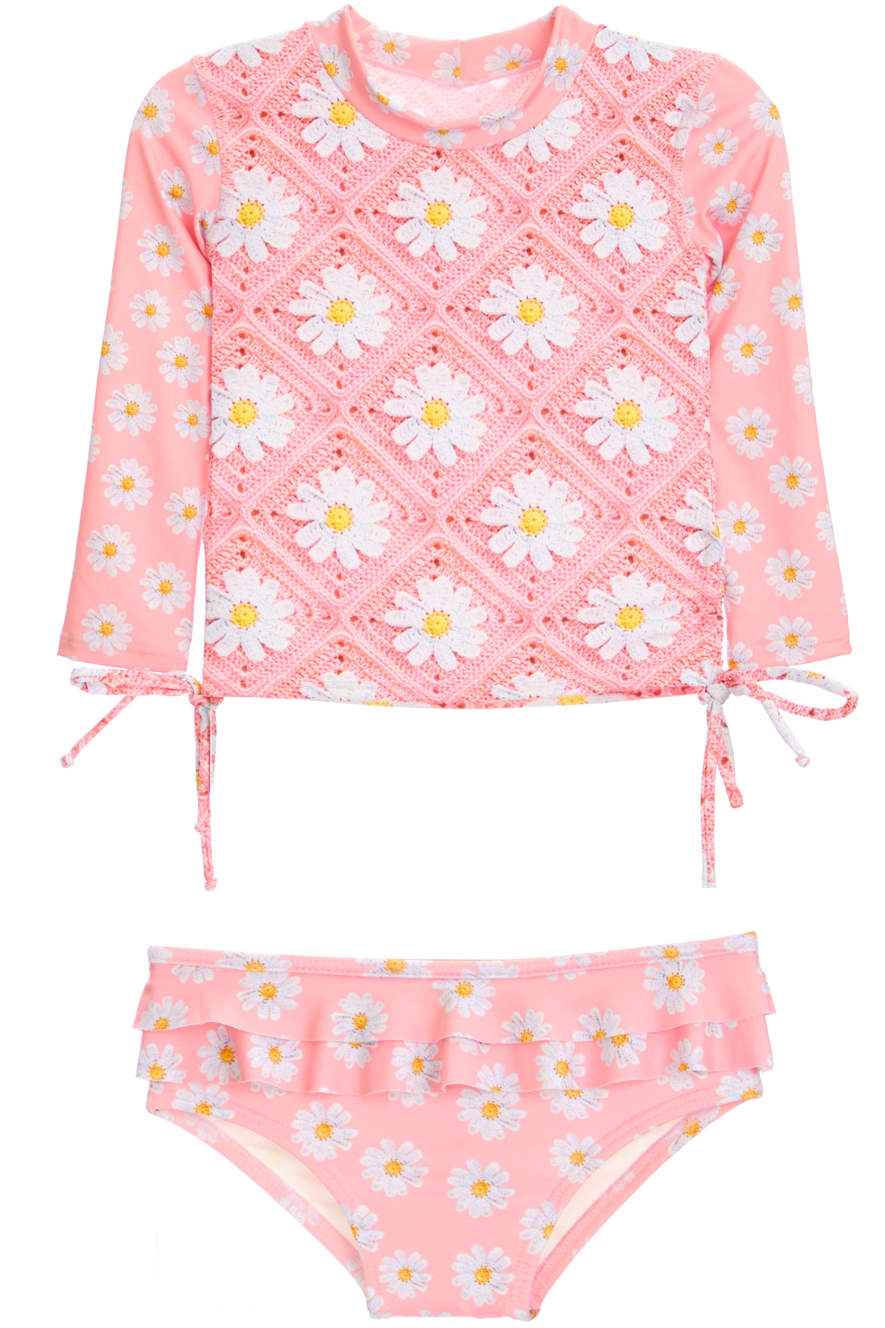 Crochet Daisies Rashguard Suit