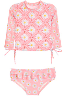 Crochet Daisies Rashguard Suit