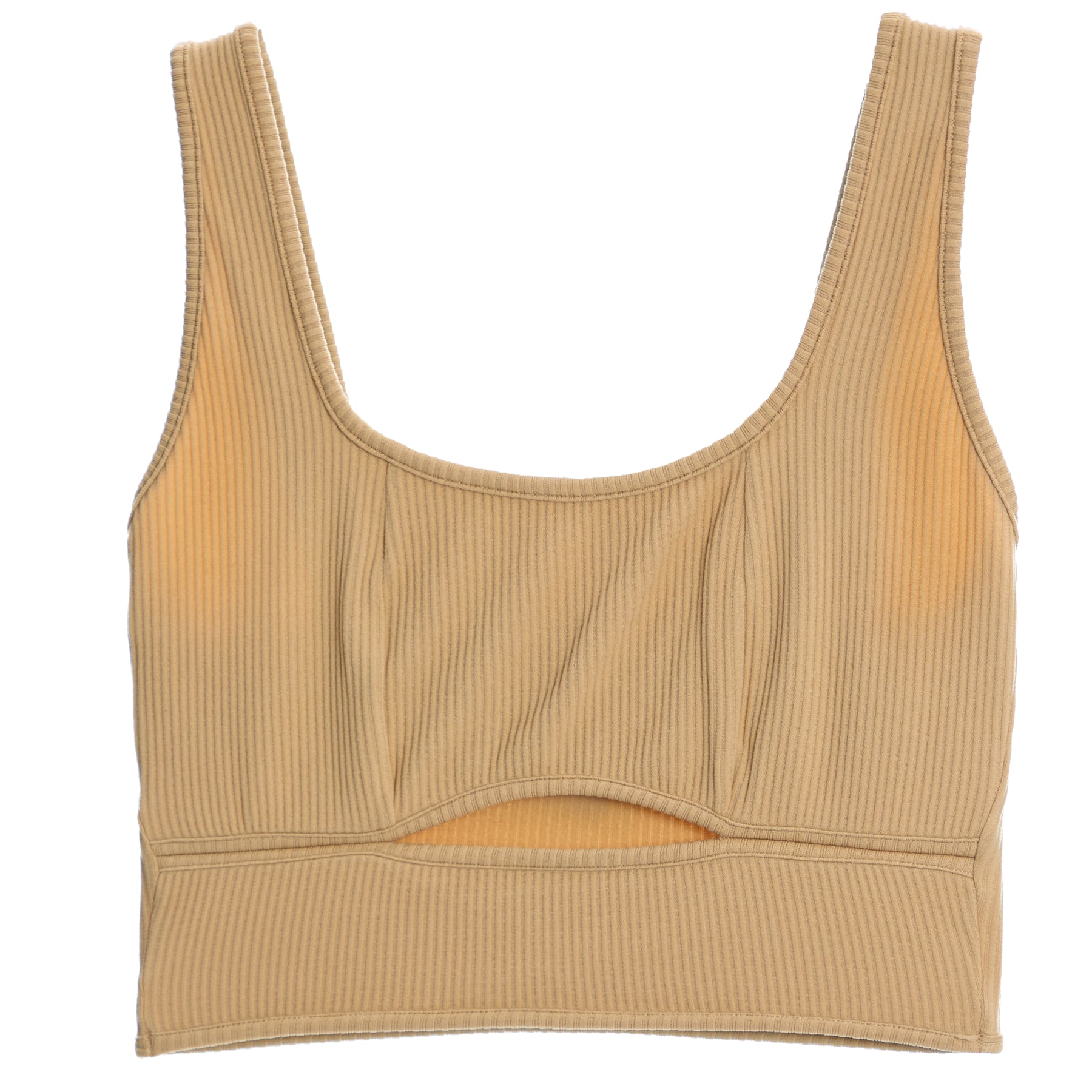 Ribbed Crop Cutout Tank