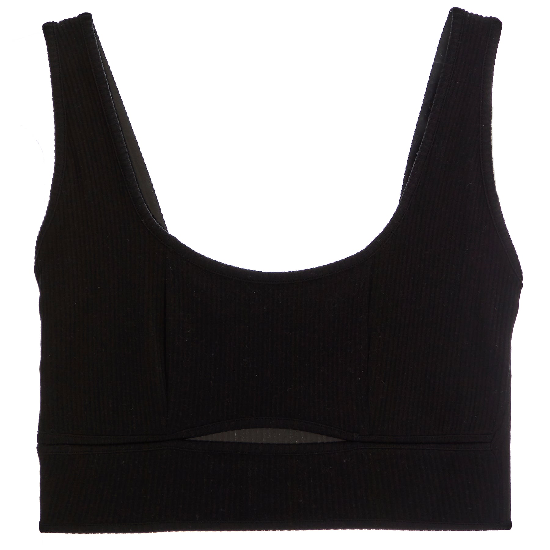 Ribbed Crop Cutout Tank