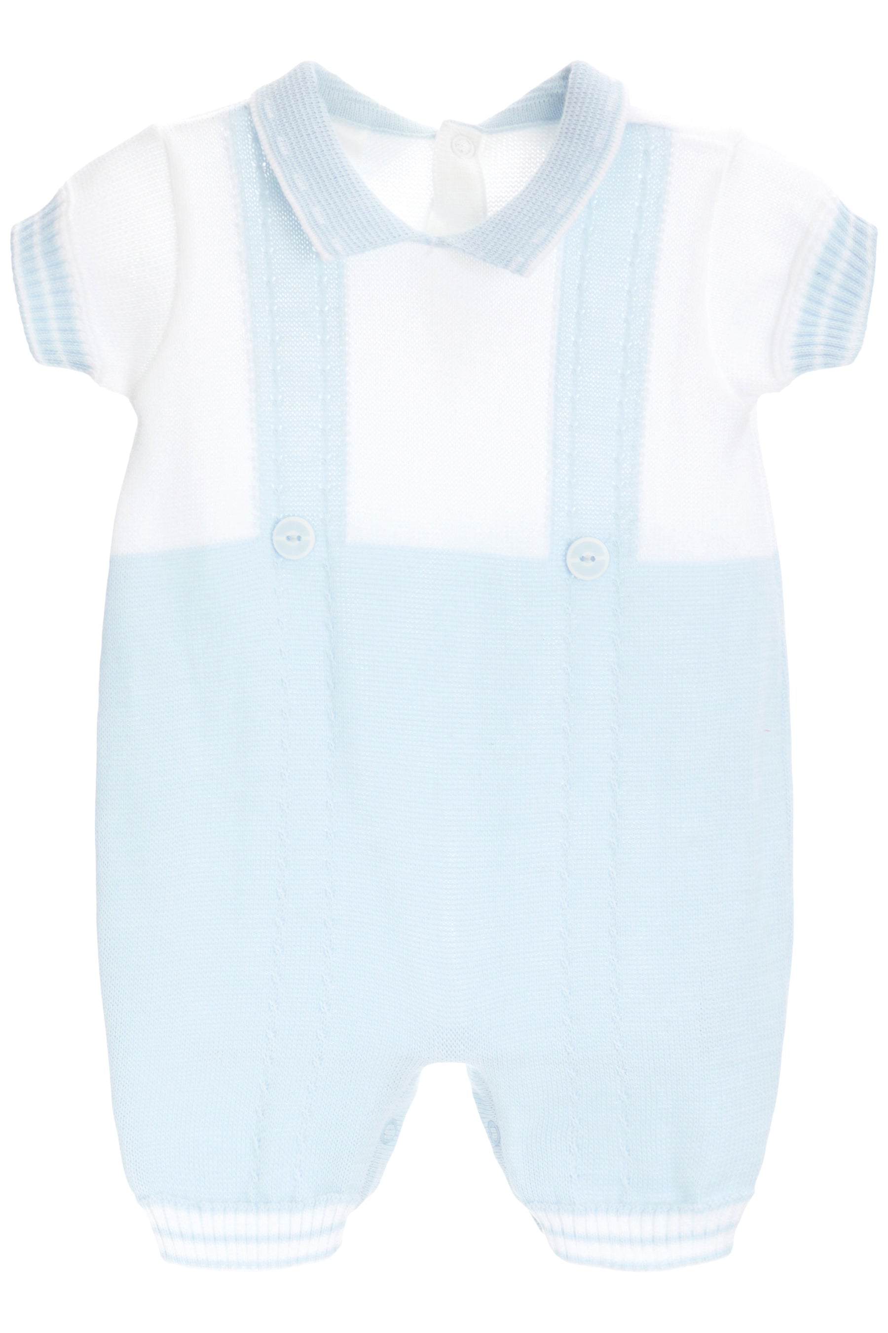 Knit Romper with Suspenders