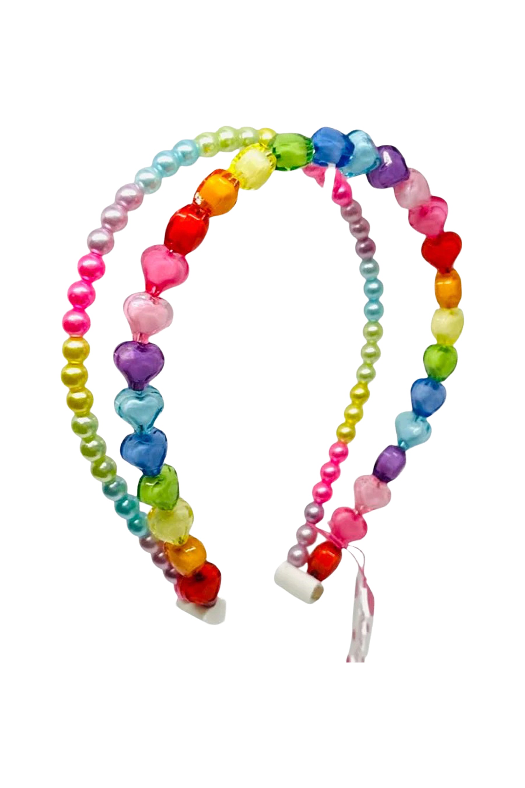 Rainbow Hearts Double Headband