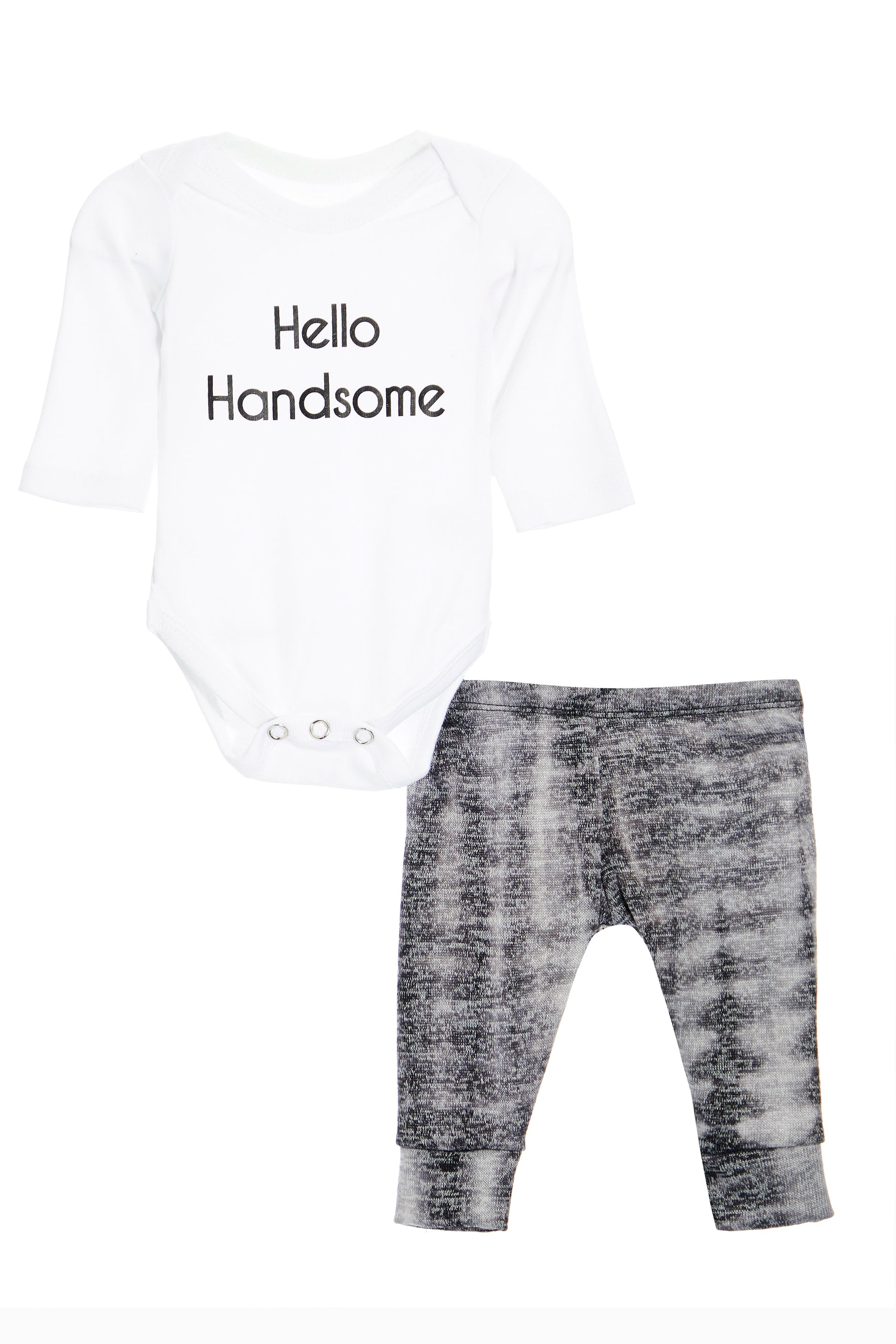 2 Piece Onesie Set- Hello Handsome