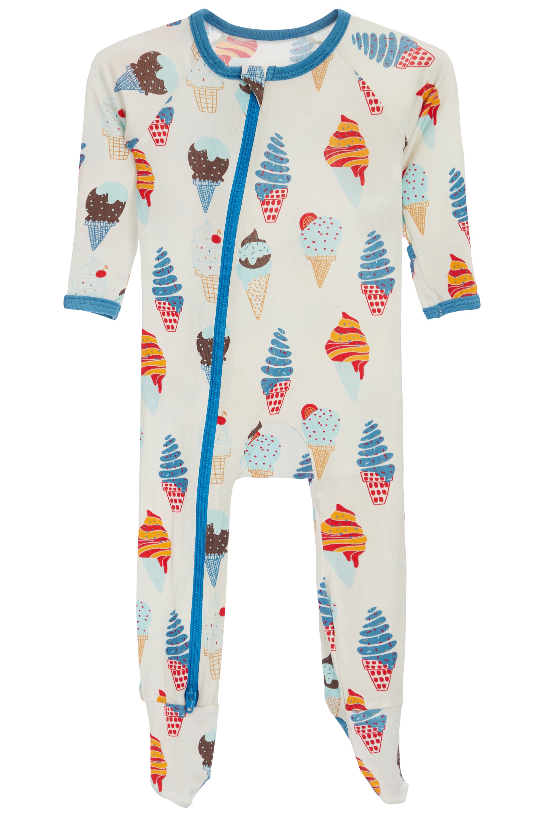 Ice Cream 2 Way Zip Footie