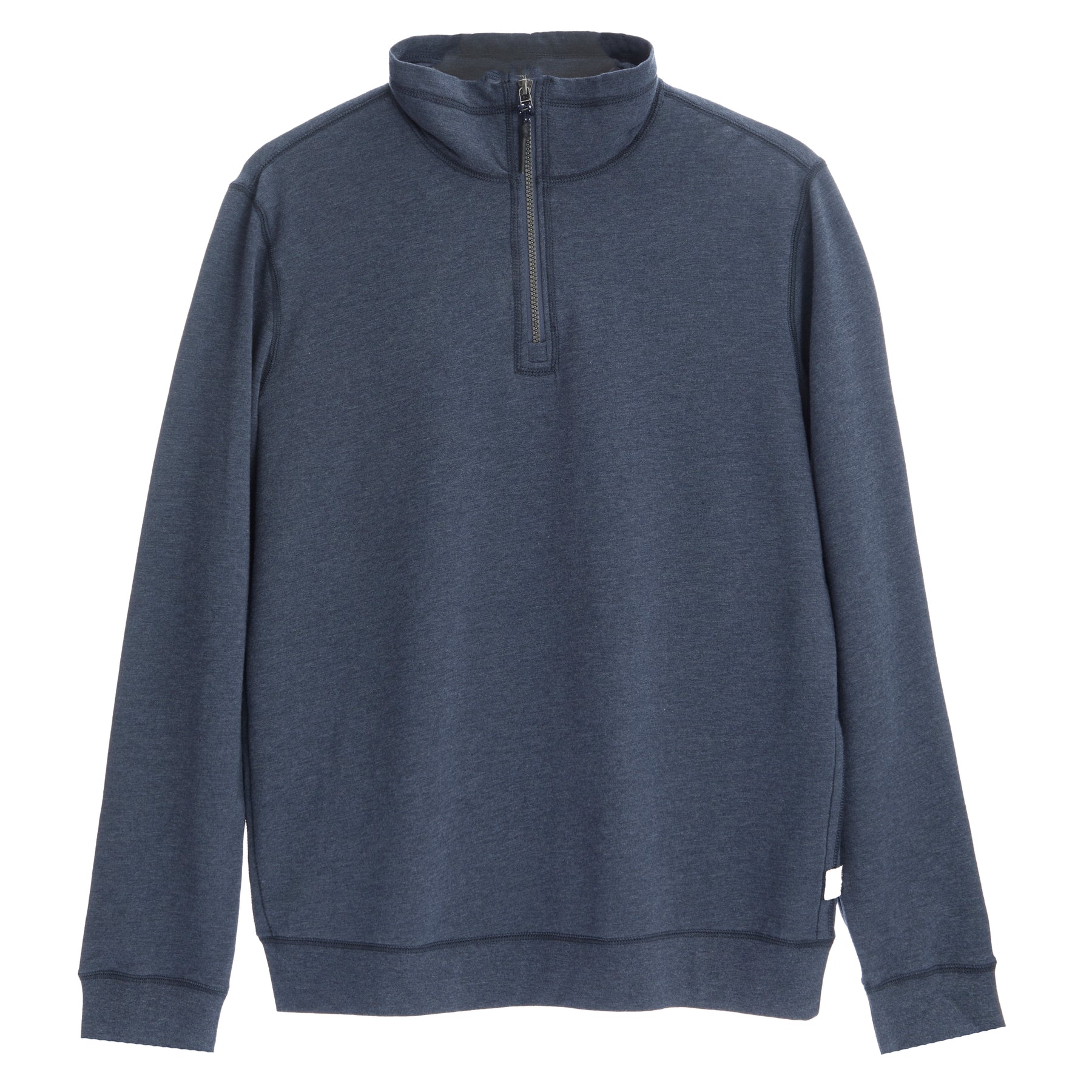 Bobby 1/4 Zip Brushback Fleece Pullover Navy Blazer