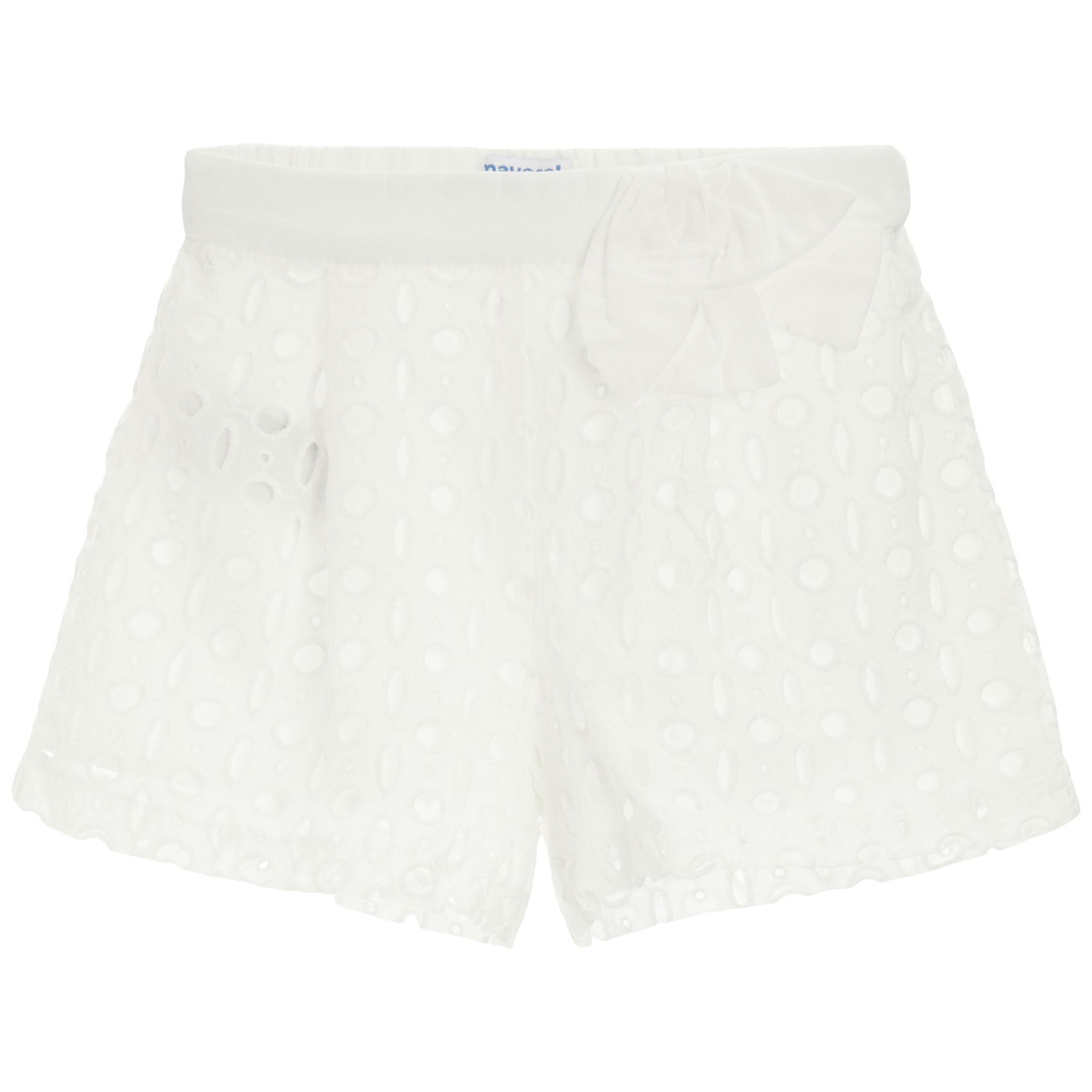 Eyelet Shorts with Bow