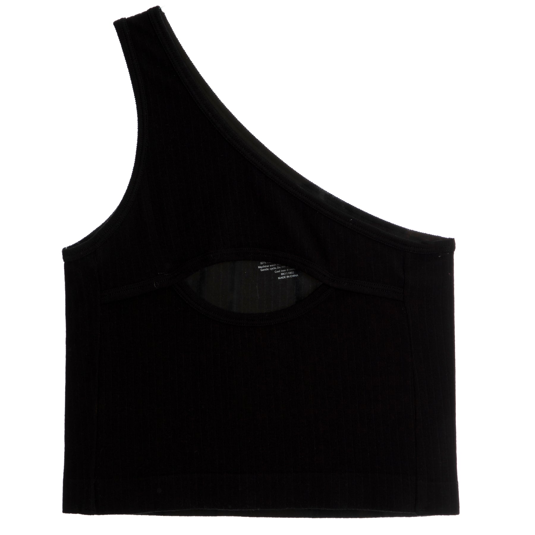 1 Shoulder Cutout Crop Tank