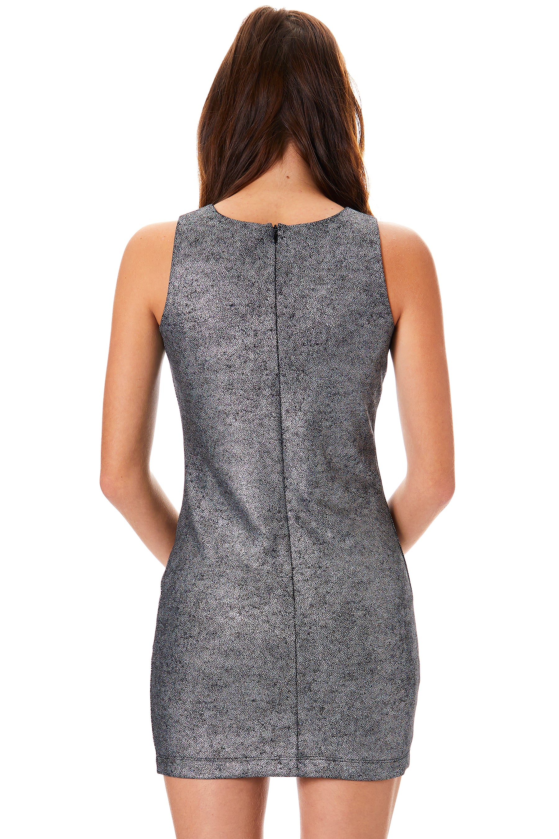 Cut Out Fitted Dress With Slit