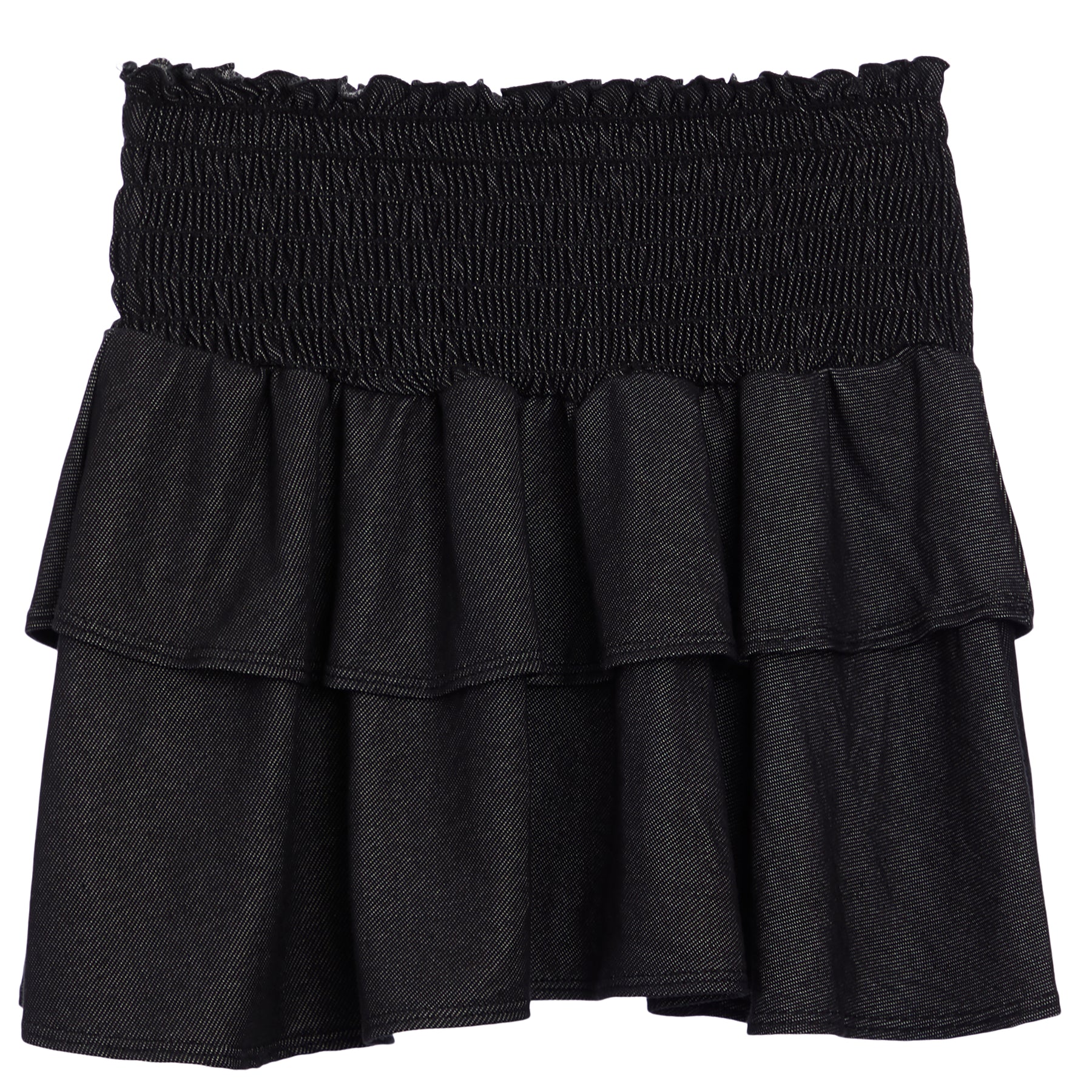 Denim Ruffle Skirt