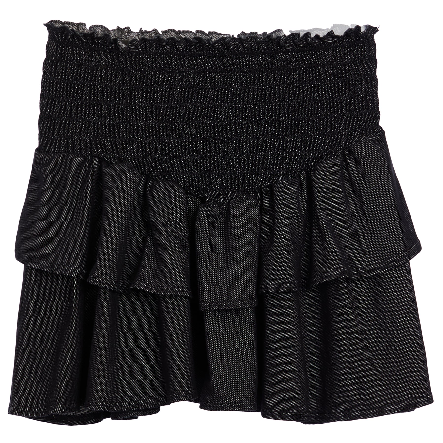 Denim Ruffle Skirt