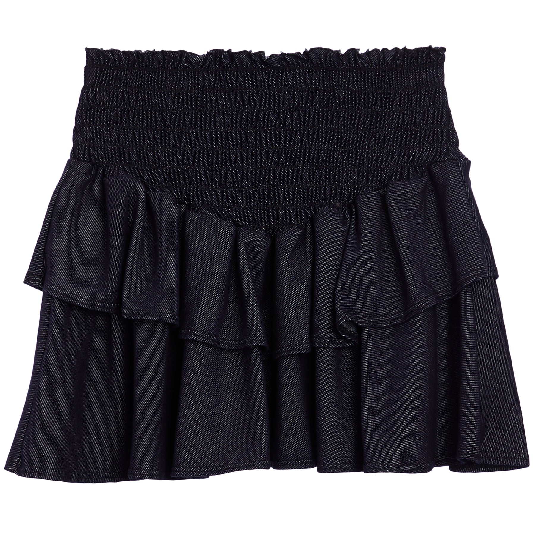 Denim Ruffle Skirt