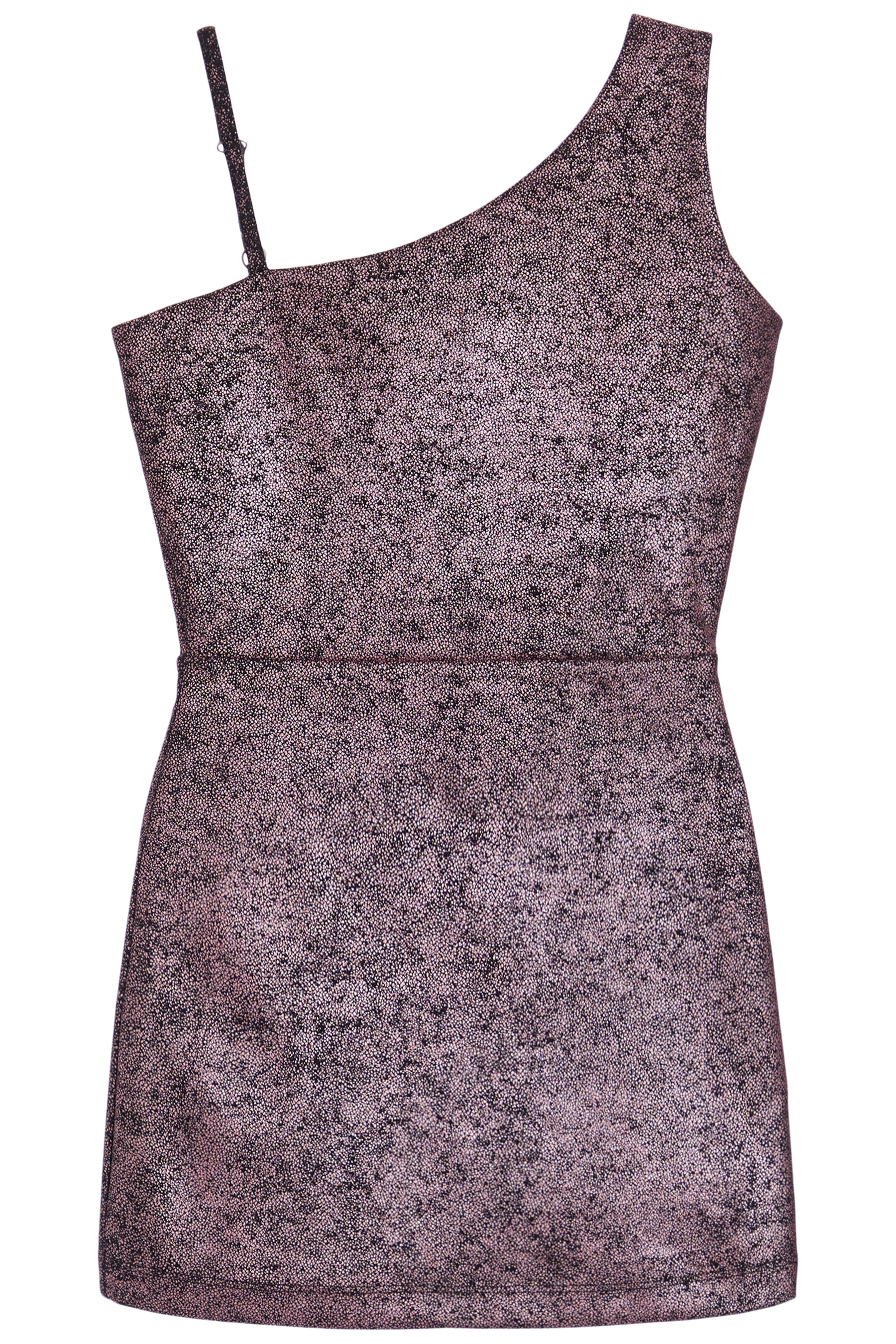 Asymmetric Strap Vegan Dress