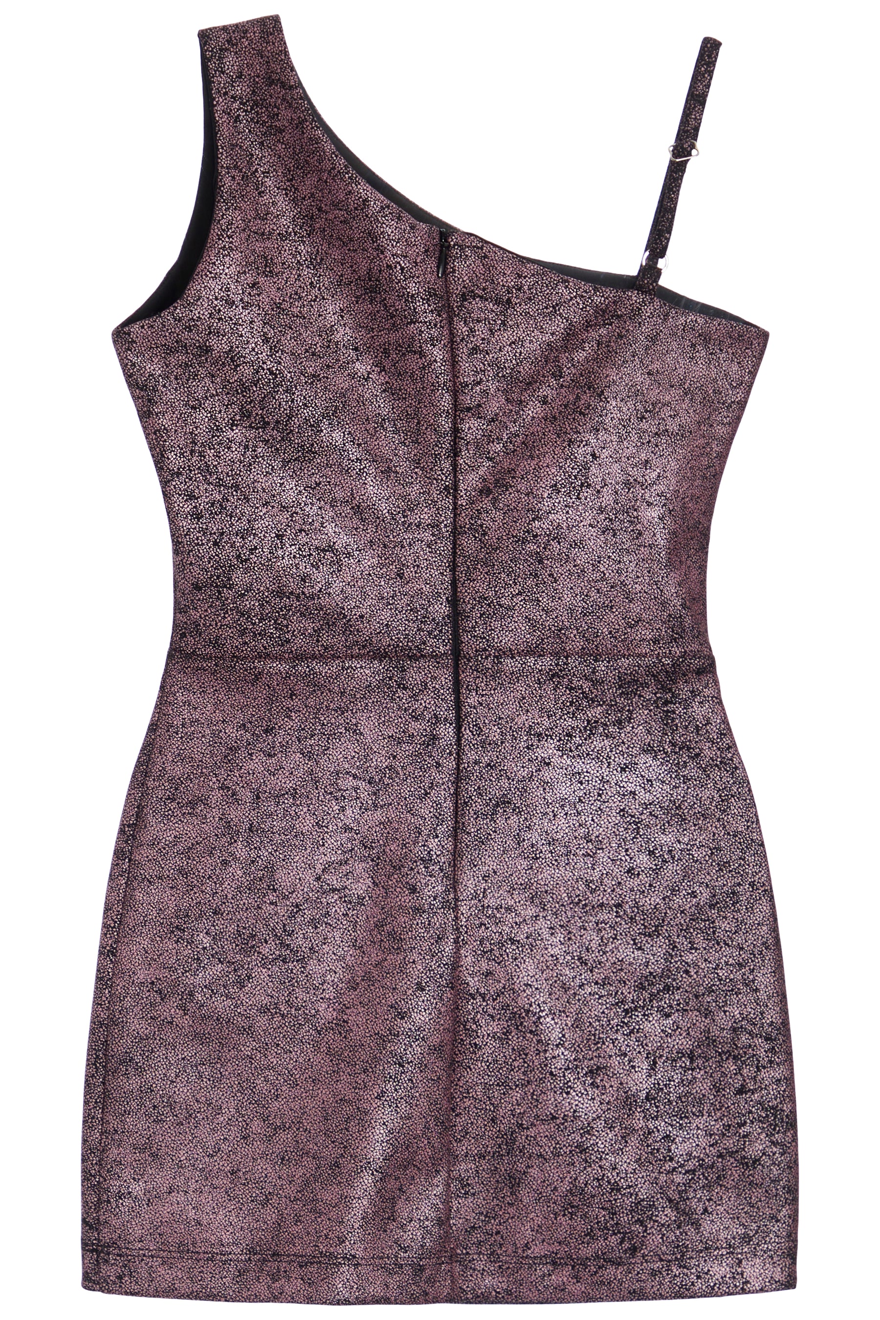 Asymmetric Strap Vegan Dress