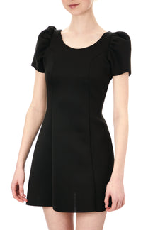 Puff Sleeve Scuba Dress