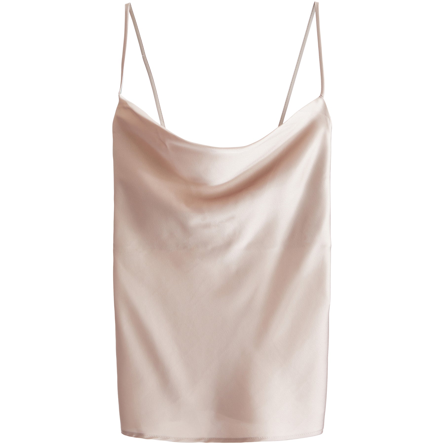 Satin Cowl Neck Tank