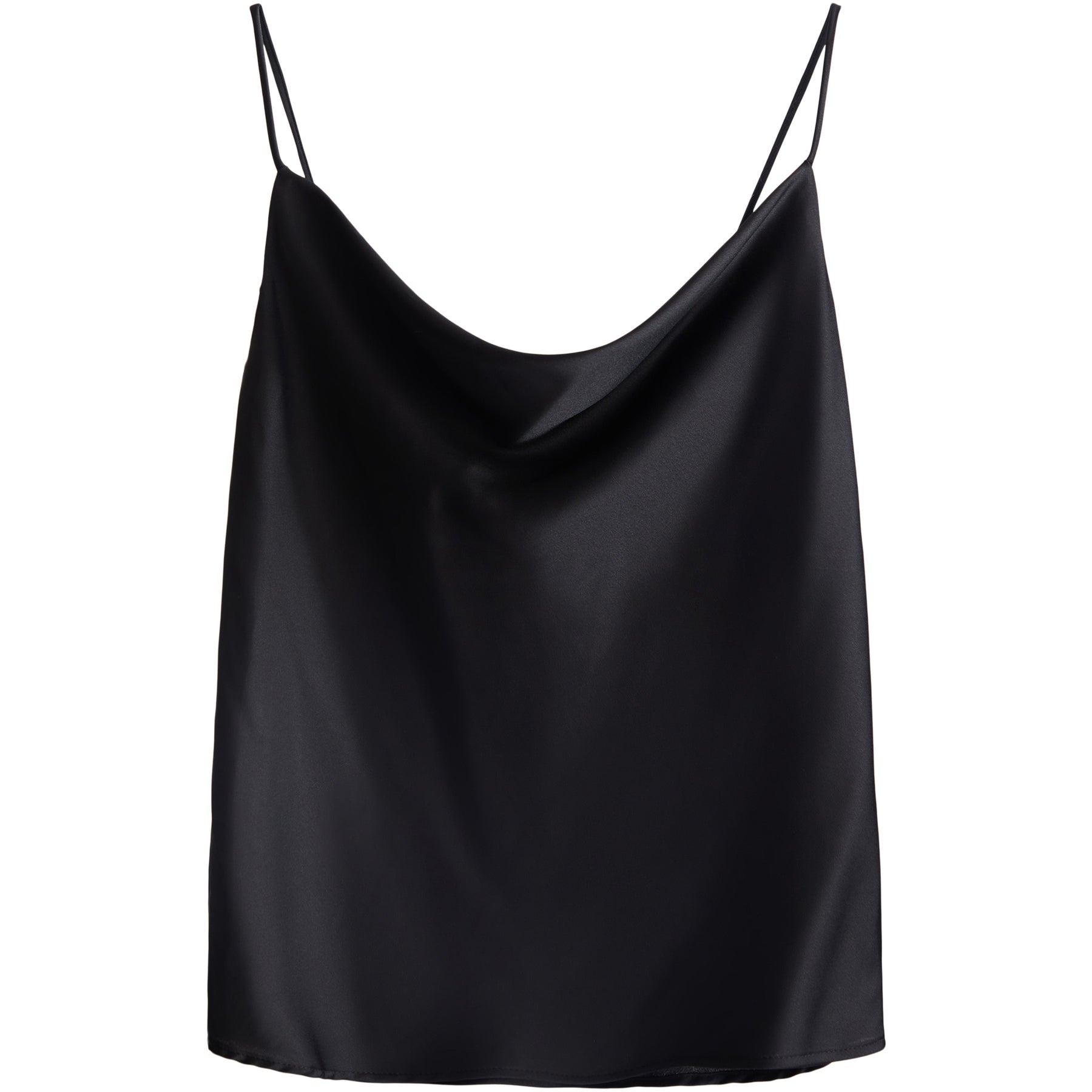 Satin Cowl Neck Tank