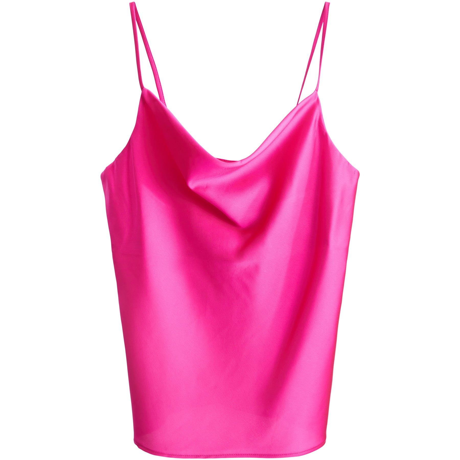 Satin Cowl Neck Tank