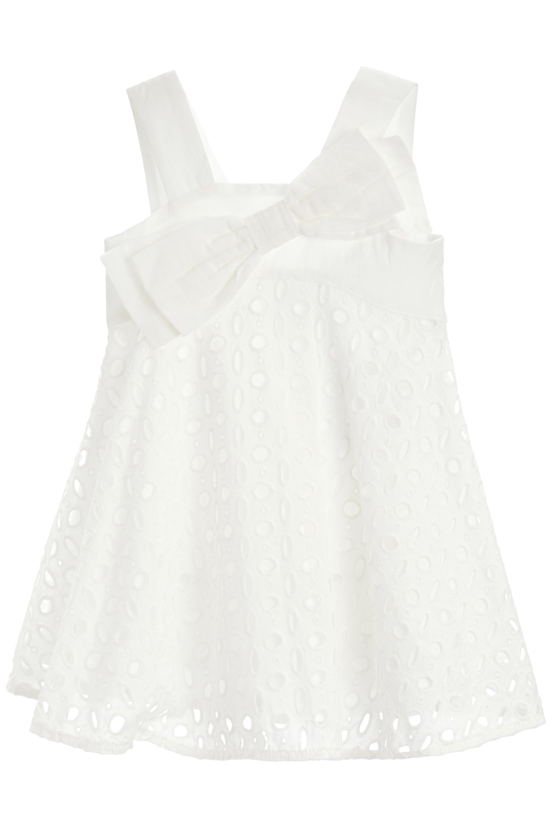 Eyelet Dress with Bow