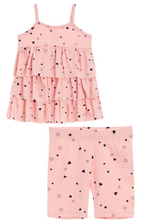 3 Tier Ruffled Tank Set with Bike Short