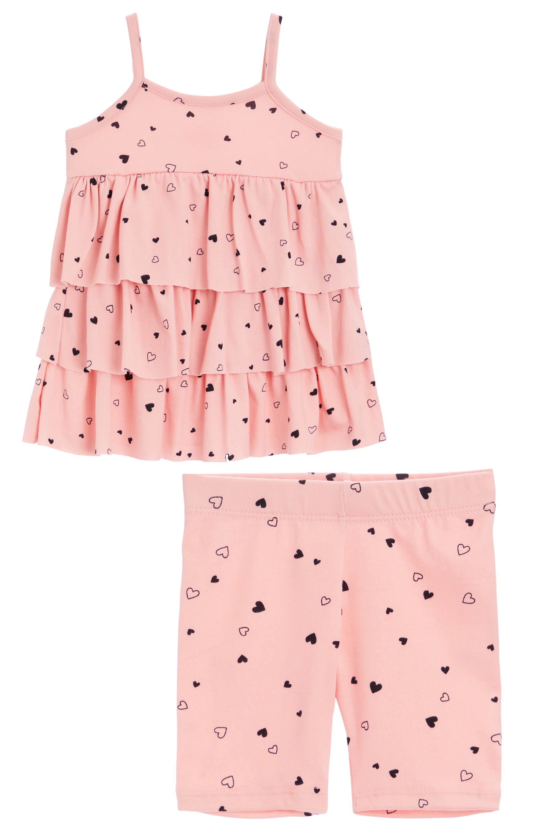 3 Tier Ruffled Tank Set with Bike Short