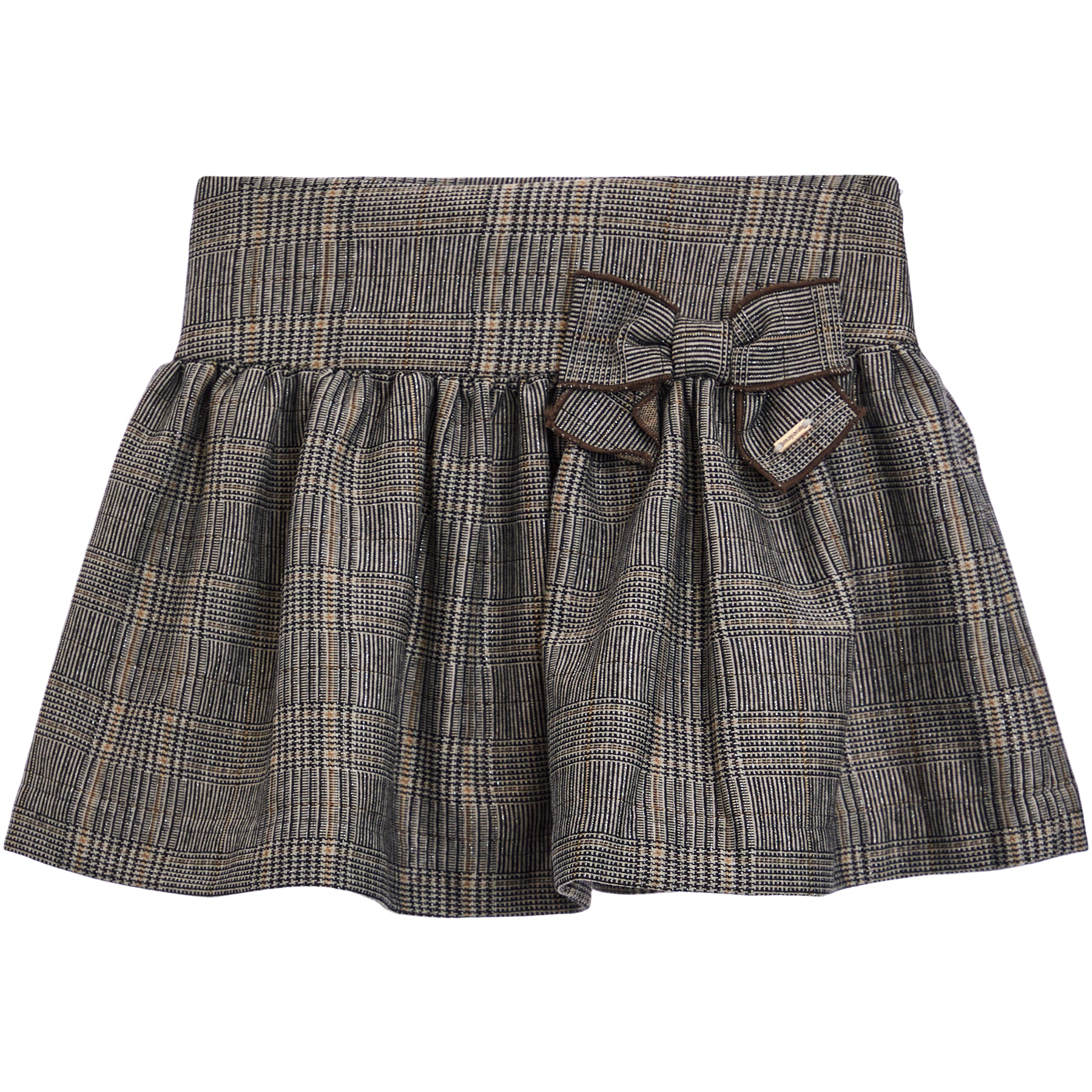 Plaid Skirt with Bow