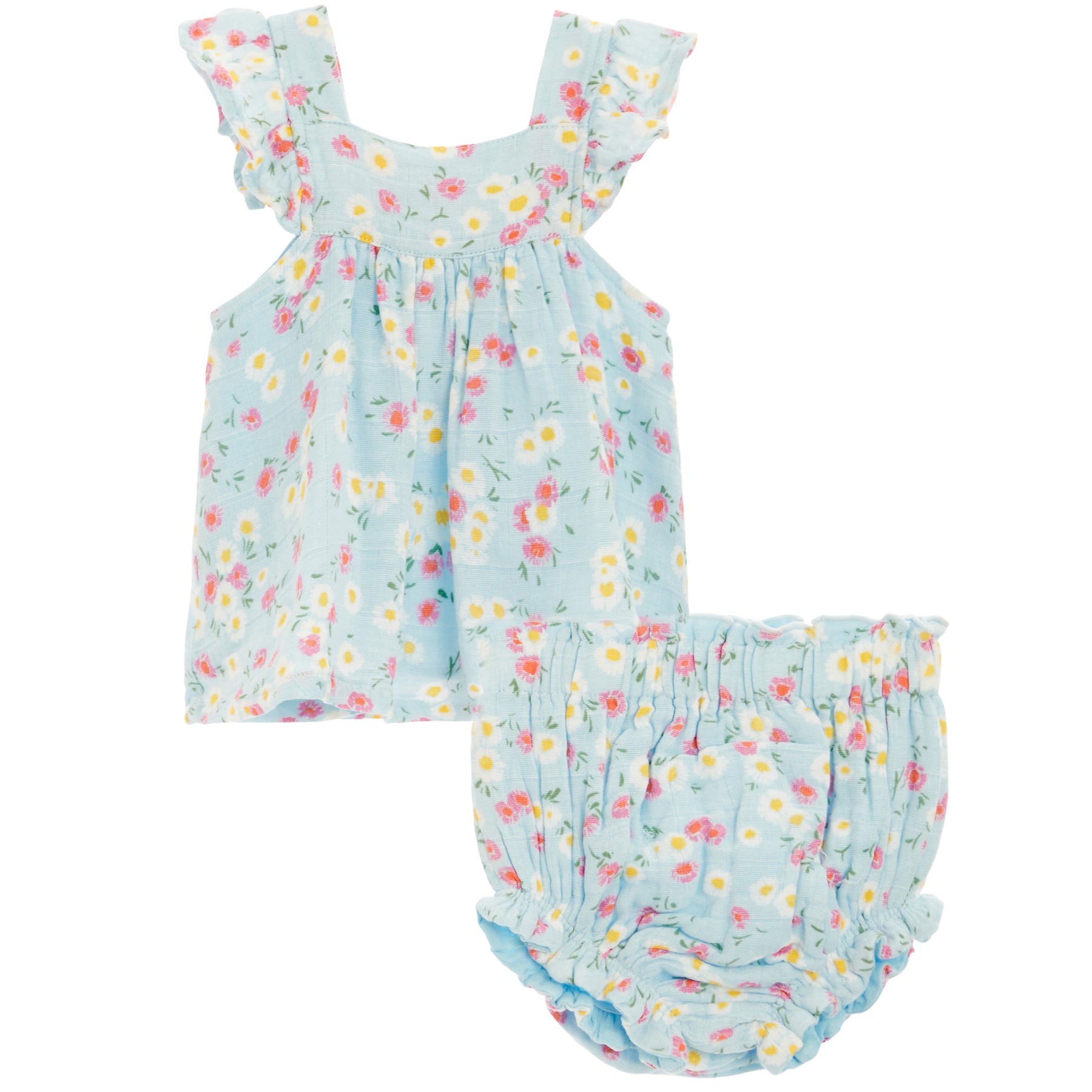 Butterfly Sleeve Pinafore Top & Diaper Cover