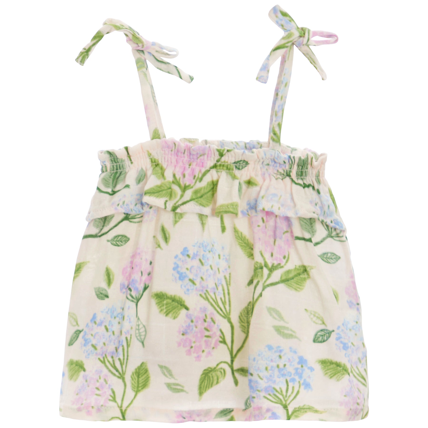 Ruffle Top & Bloomer- Hydrangeas