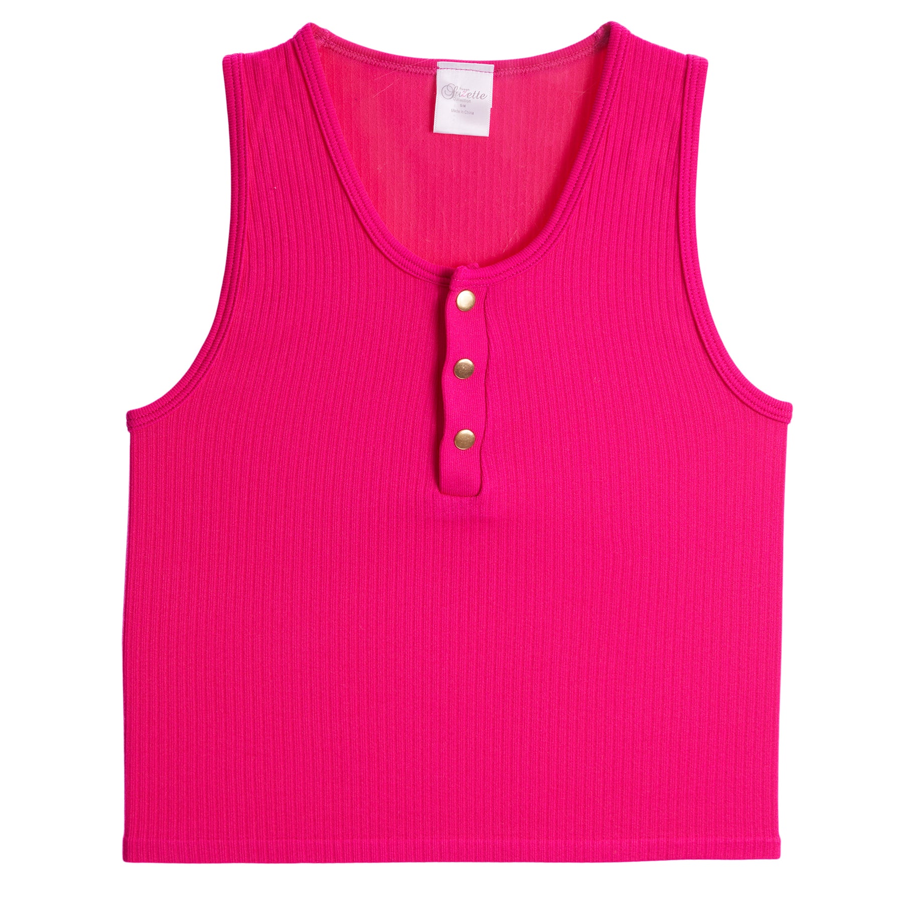 Waffle Snap Henley Tank