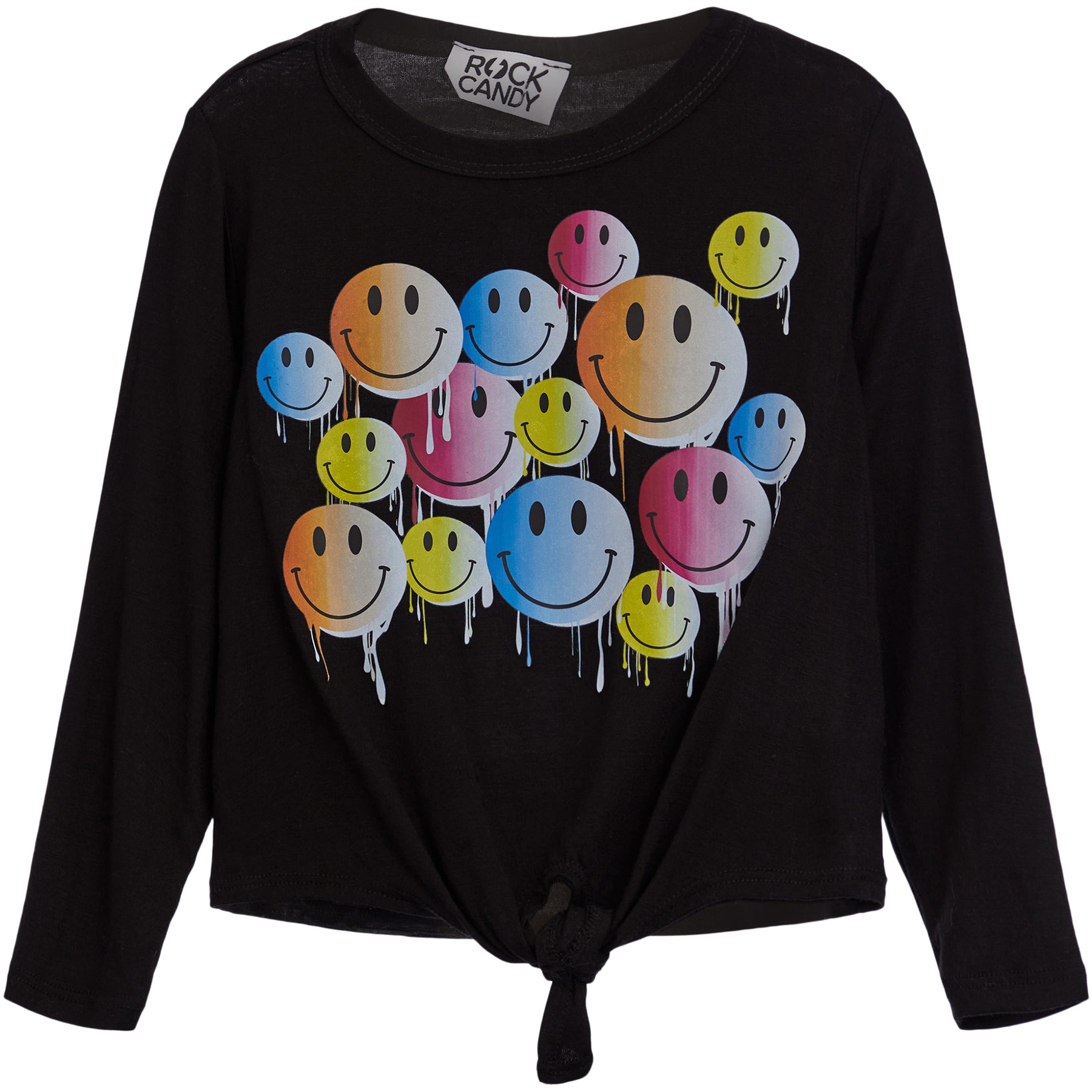 Drippy Smiley LS Tie Tee