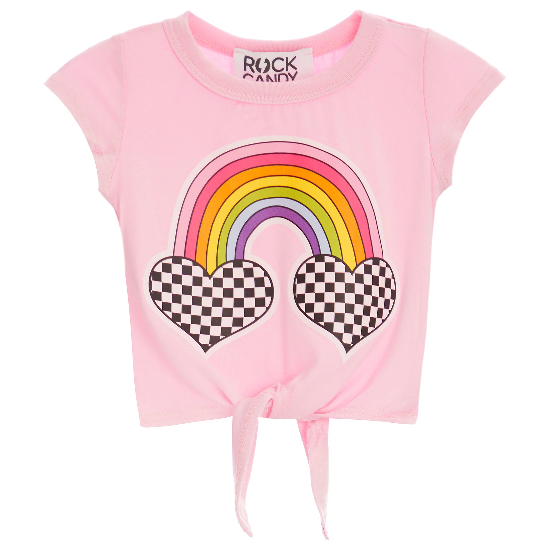 Rainbow Check Tie Tee