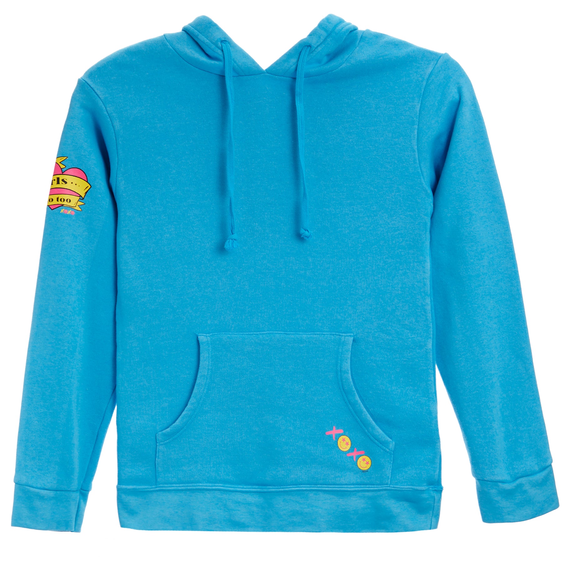 Oversized Heart & Smiley Hoodie