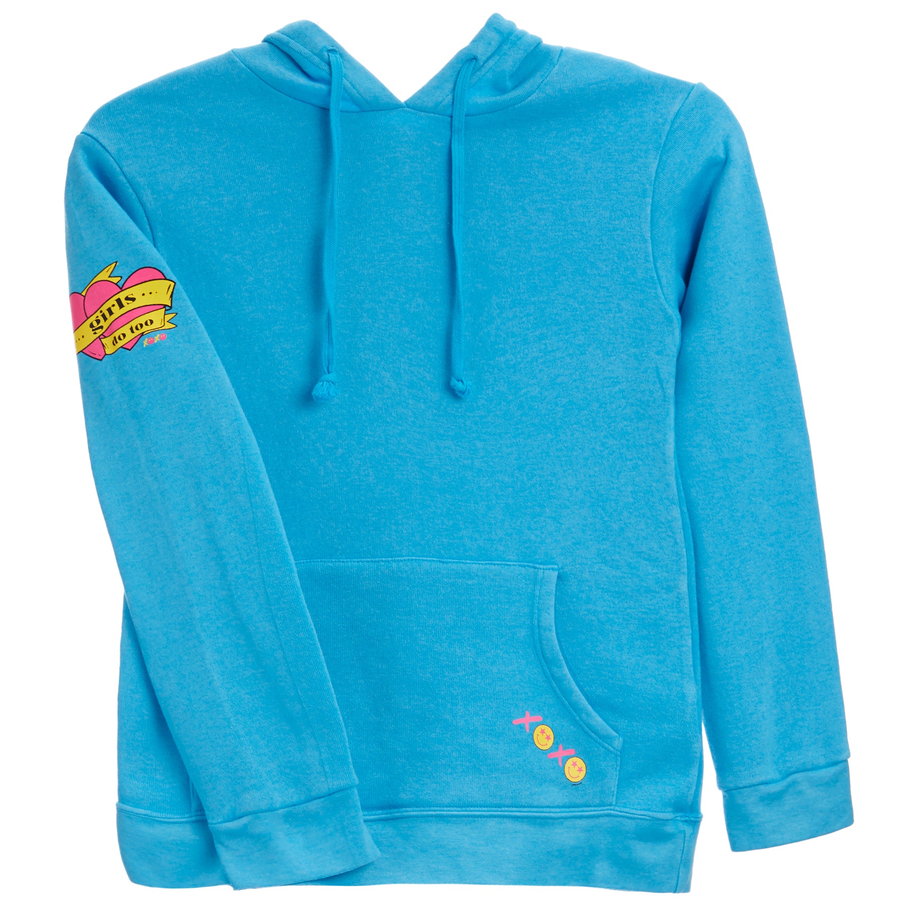 Oversized Heart & Smiley Hoodie