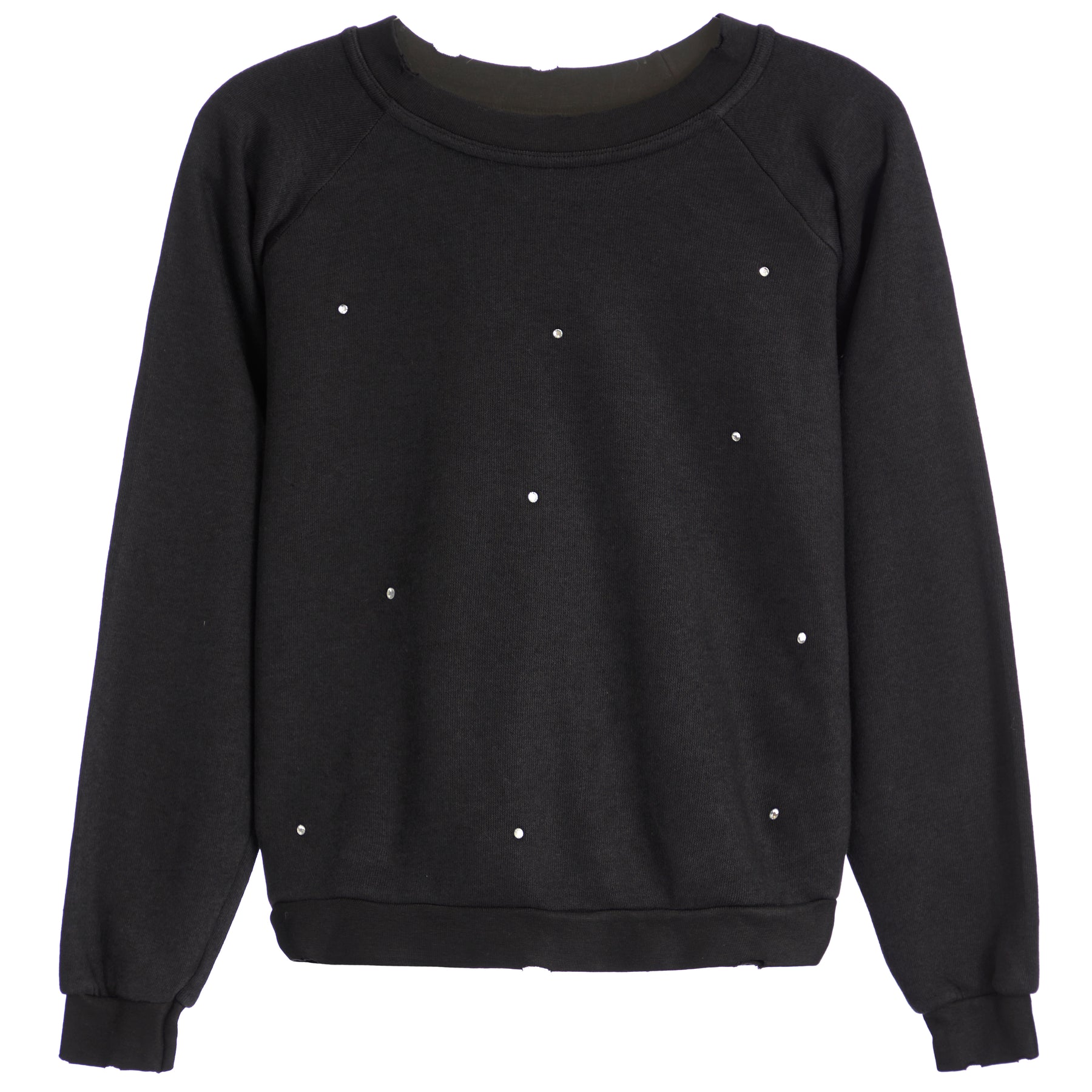 Fleece Sweatshirt with Scattered Stones