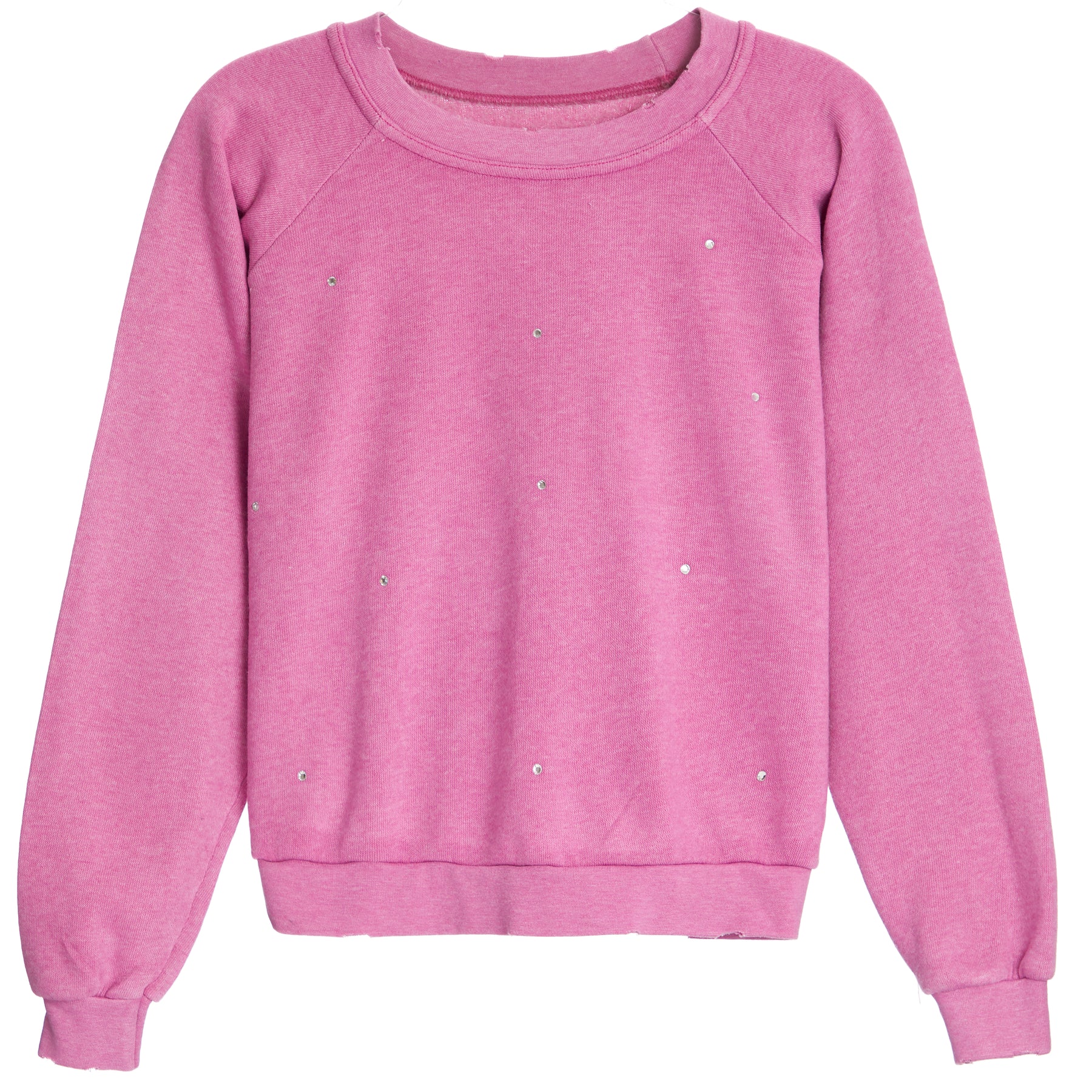 Fleece Sweatshirt with Scattered Stones