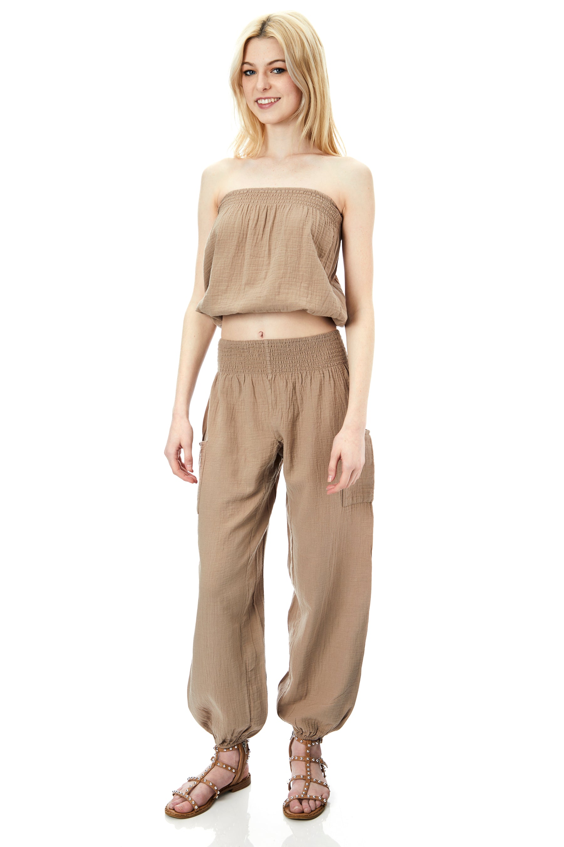 Smocked Hem Tube Top