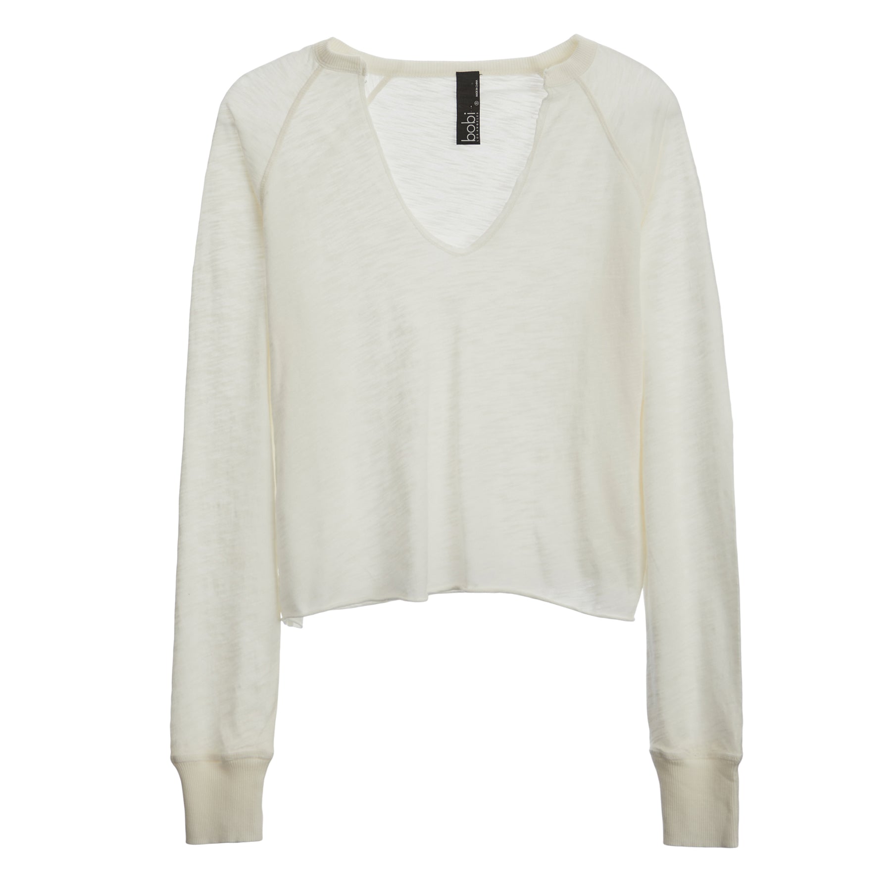 Split Neck Crop Top