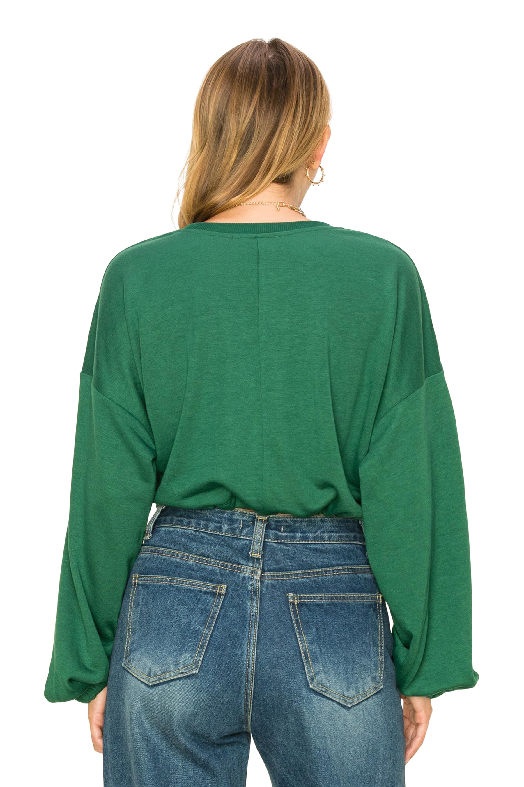 Elastic Bottom Sweatshirt