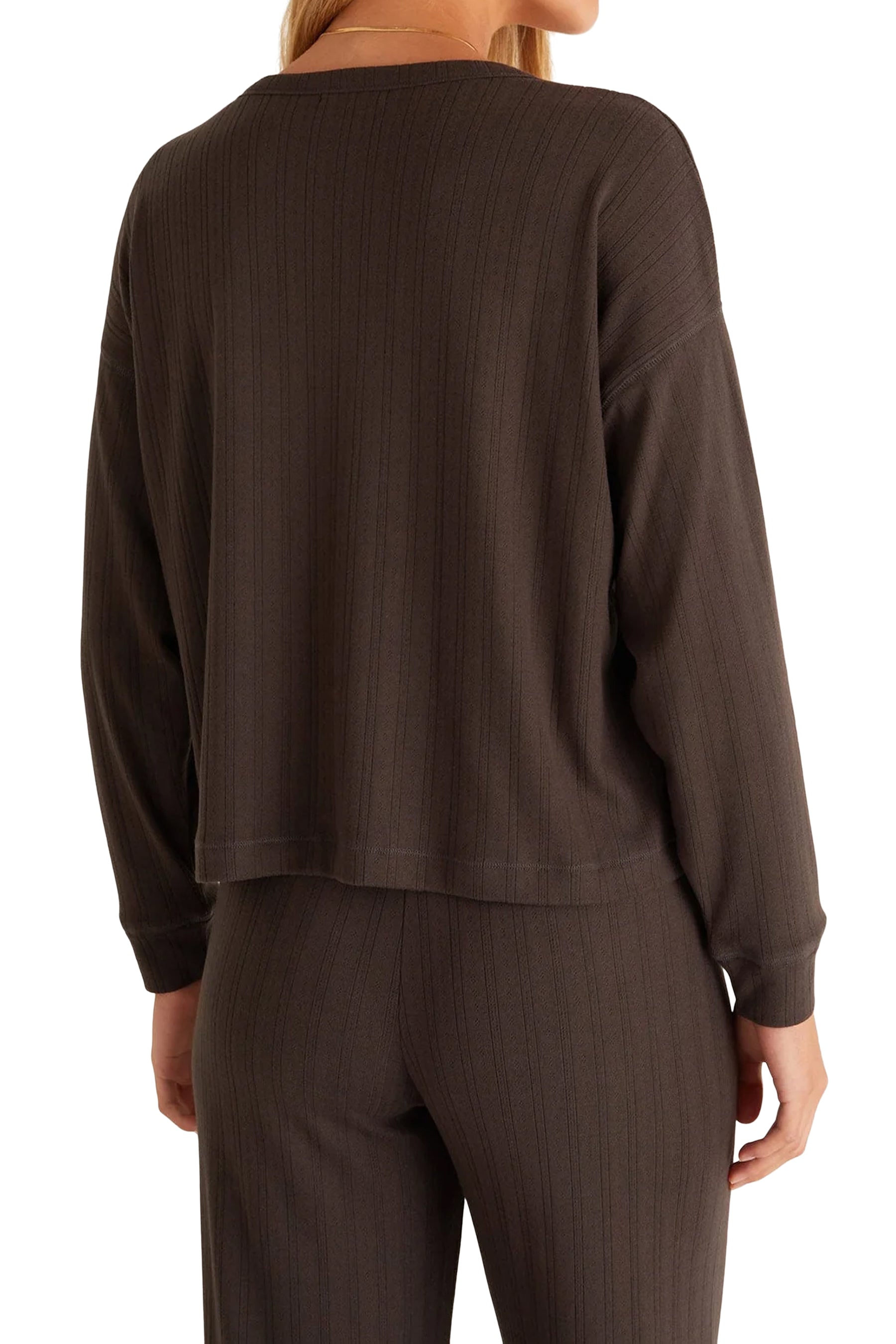 Dusk Pointelle Long Sleeve Top