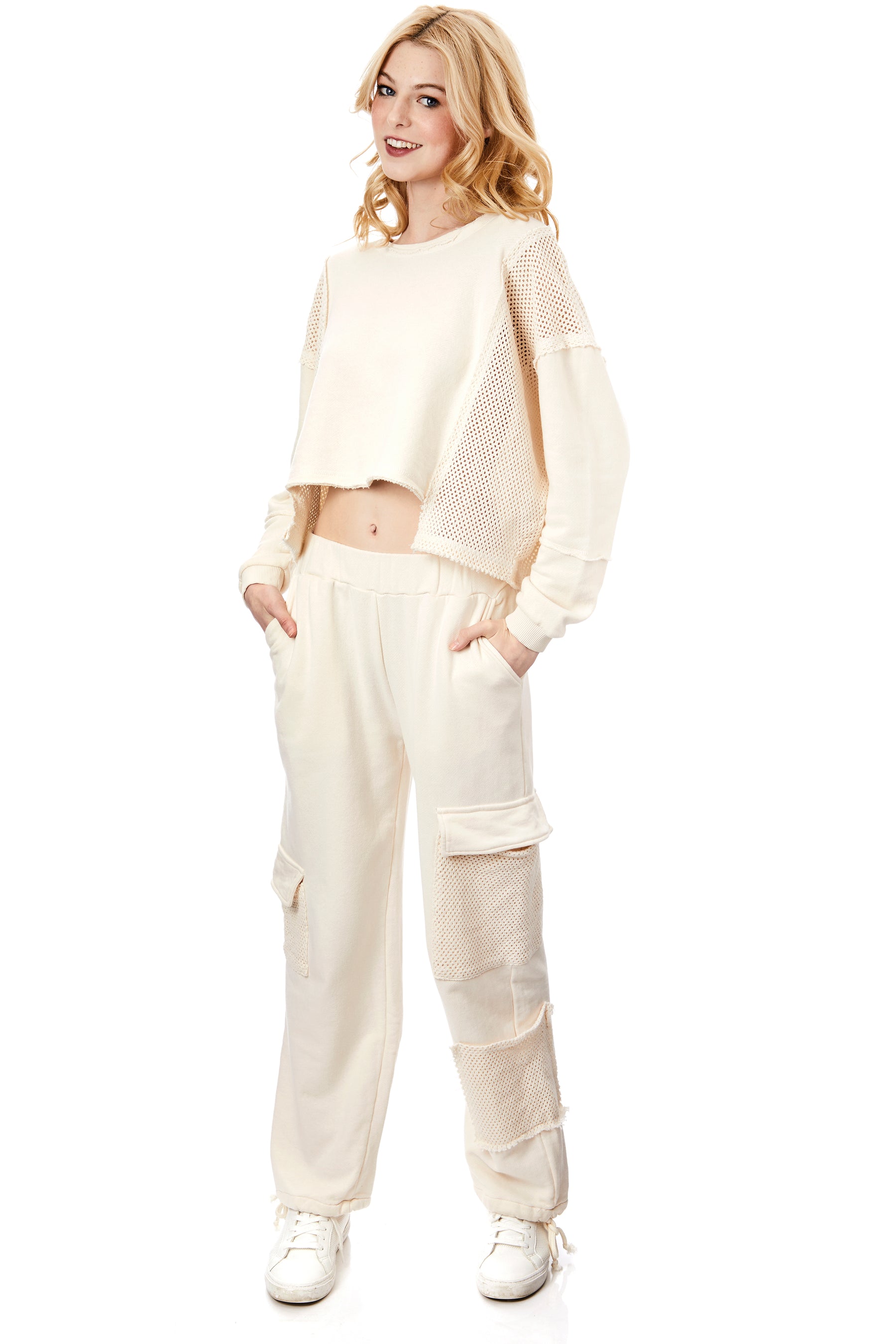 Mesh Crochet FT Crewneck