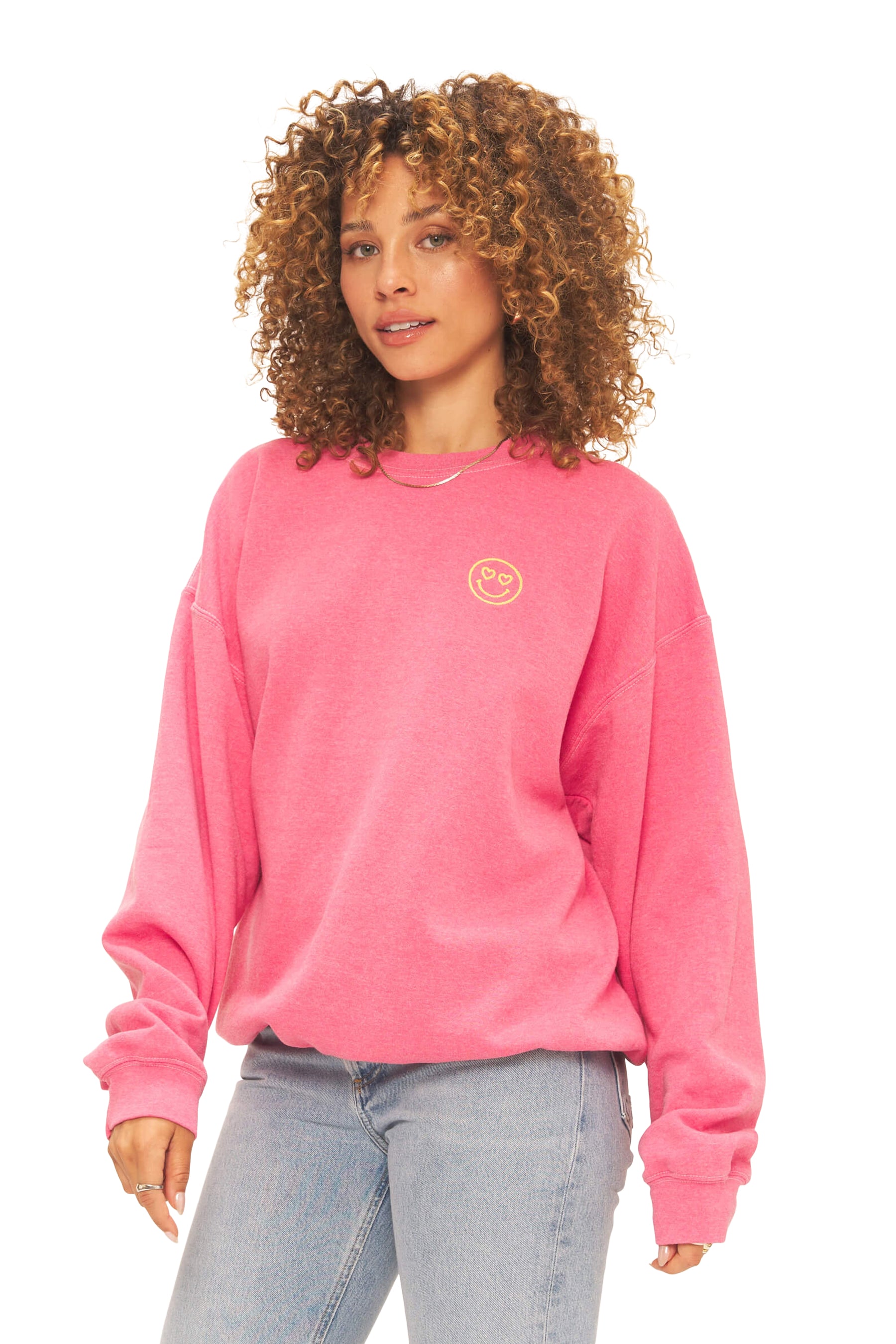 Heart Eyes Embroidered Sweatshirt