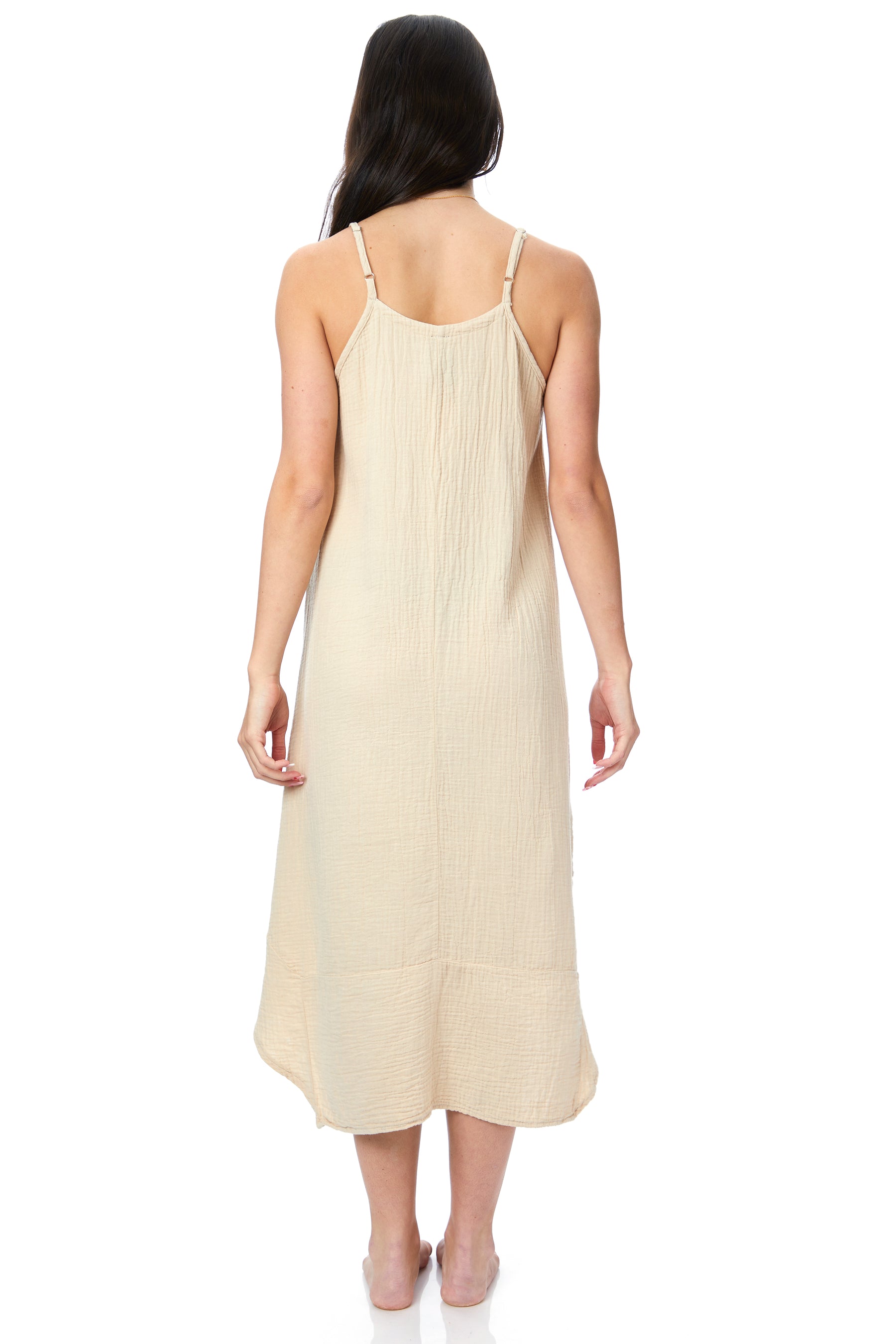 Gauze Handkerchief Midi Dress