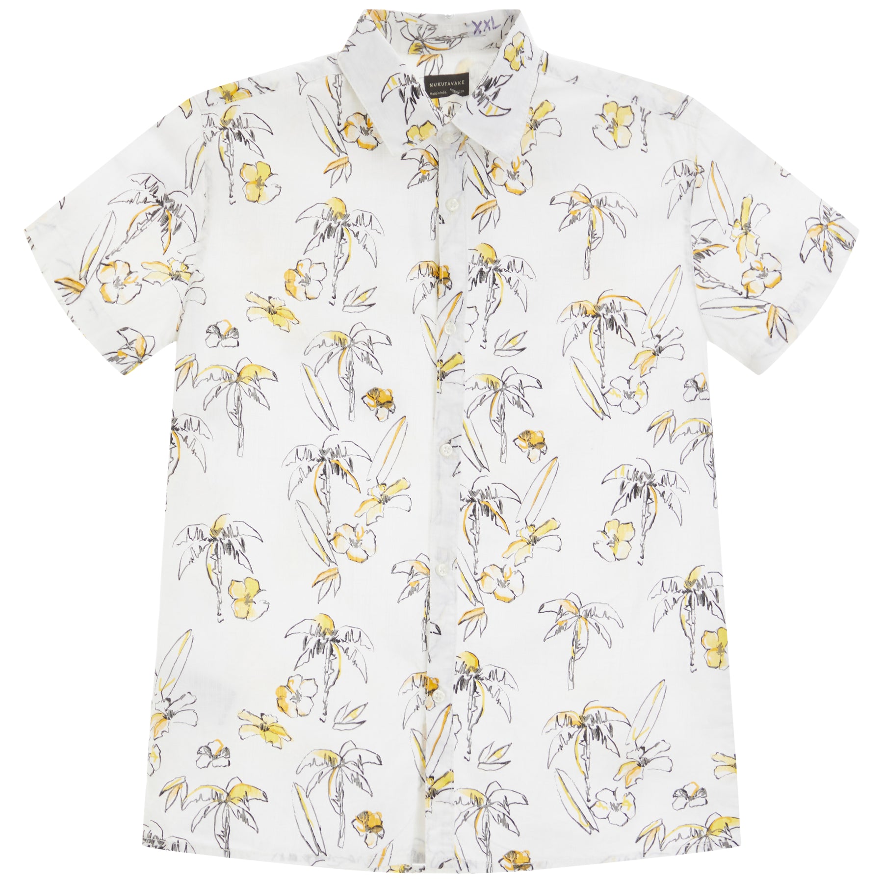 S/S Woven with yellow palms